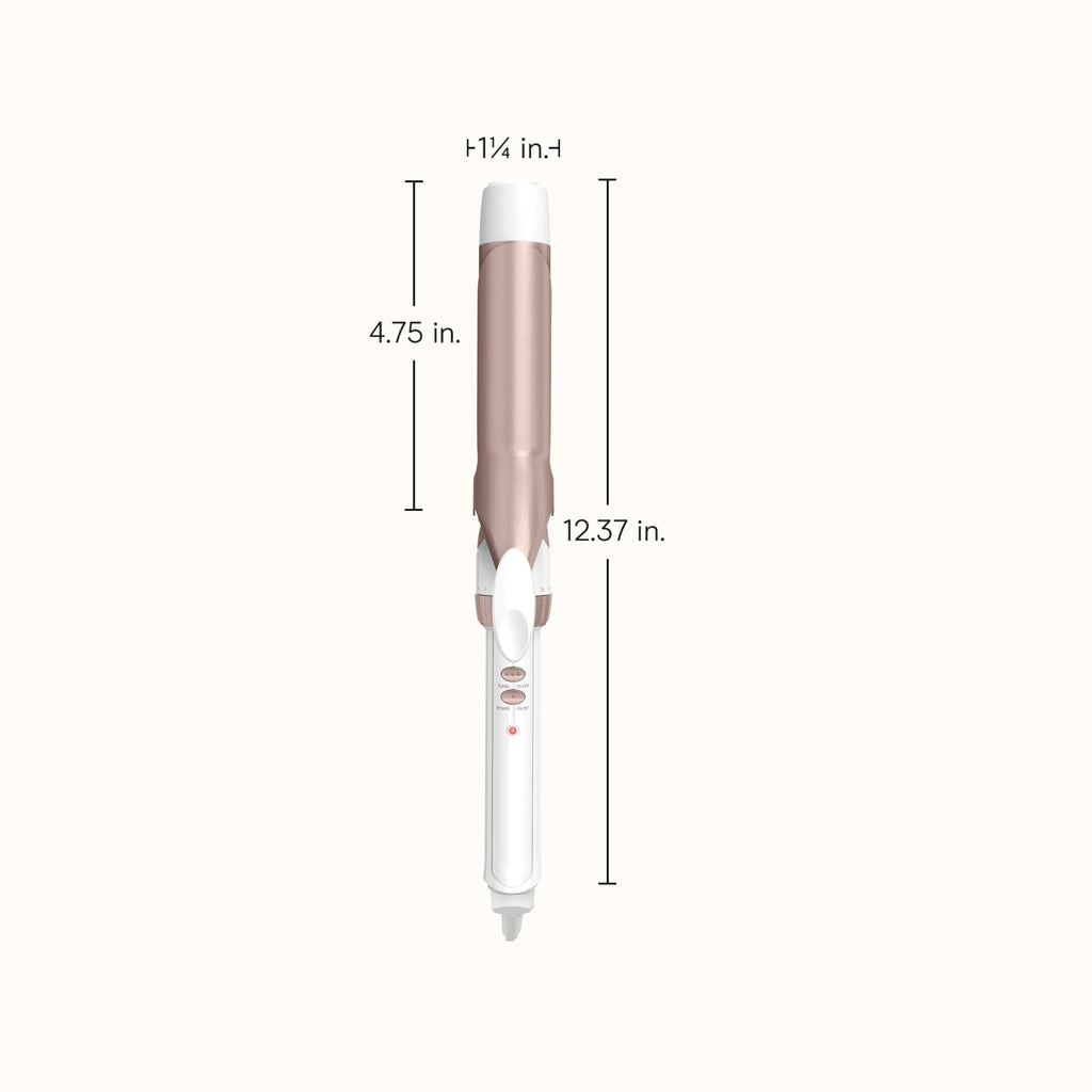 Conair Double Ceramic 1-Inch Curling Iron, 1-Inch Barrel Creates Classic Curls, Hair Curler for Use on Short, Medium, & Long Hair, White/Rose Gold