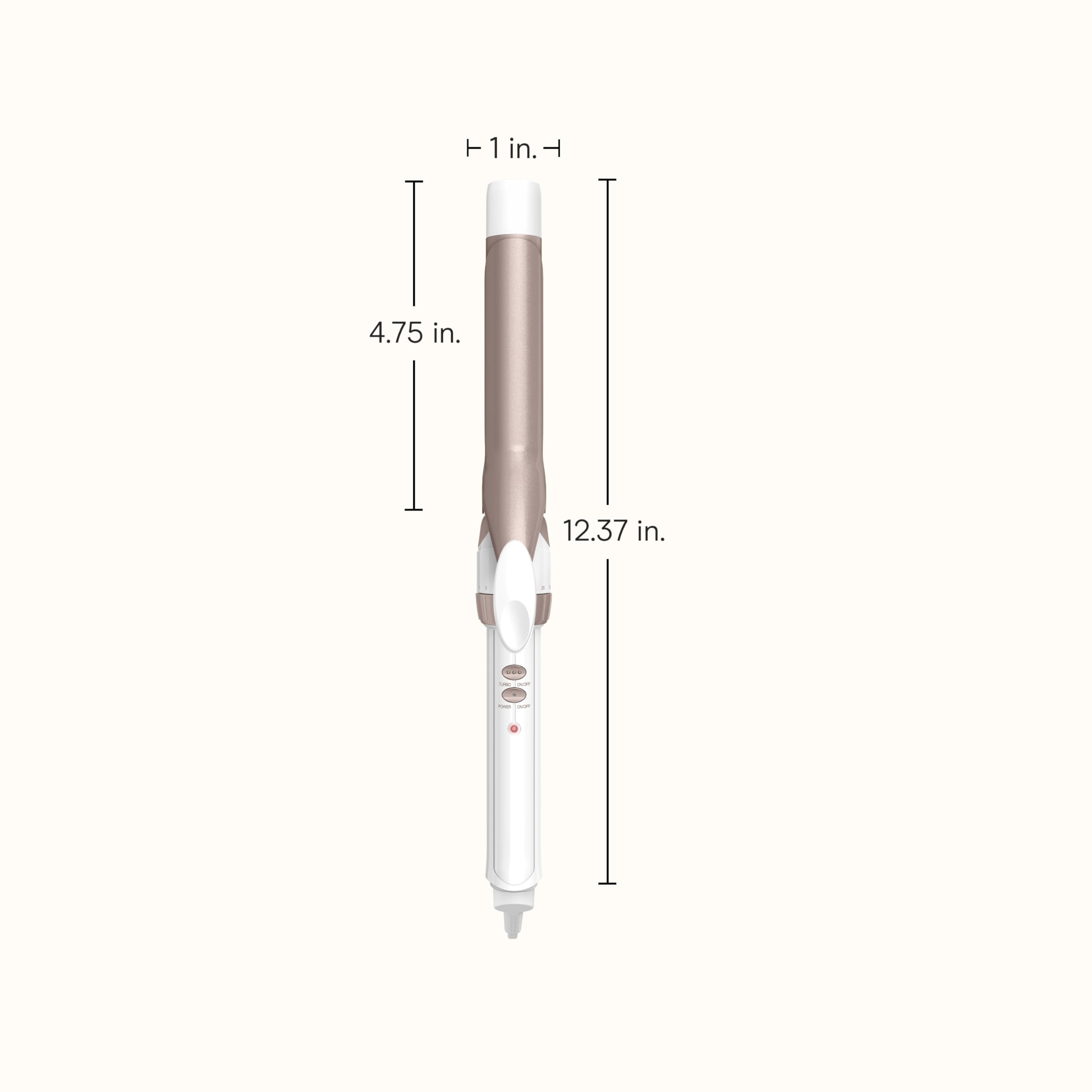 Conair Double Ceramic 1-Inch Curling Iron, 1-Inch Barrel Creates Classic Curls, Hair Curler for Use on Short, Medium, & Long Hair, White/Rose Gold