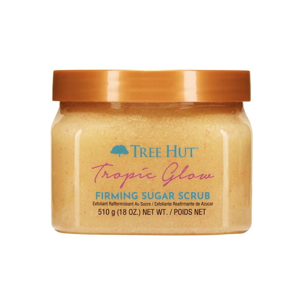 Tree Hut Pink Hibiscus Body Scrub, Exfoliating & Hydrating Sugar Scrub with Shea Butter & Essential Oils, Smooth Skin, Body Exfoliator For All Skin Types, Self Care Gifts for Women, Vegan, 18 Oz