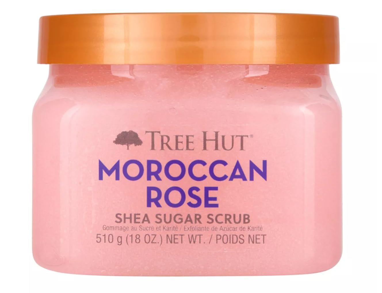 Tree Hut Pink Hibiscus Body Scrub, Exfoliating & Hydrating Sugar Scrub with Shea Butter & Essential Oils, Smooth Skin, Body Exfoliator For All Skin Types, Self Care Gifts for Women, Vegan, 18 Oz