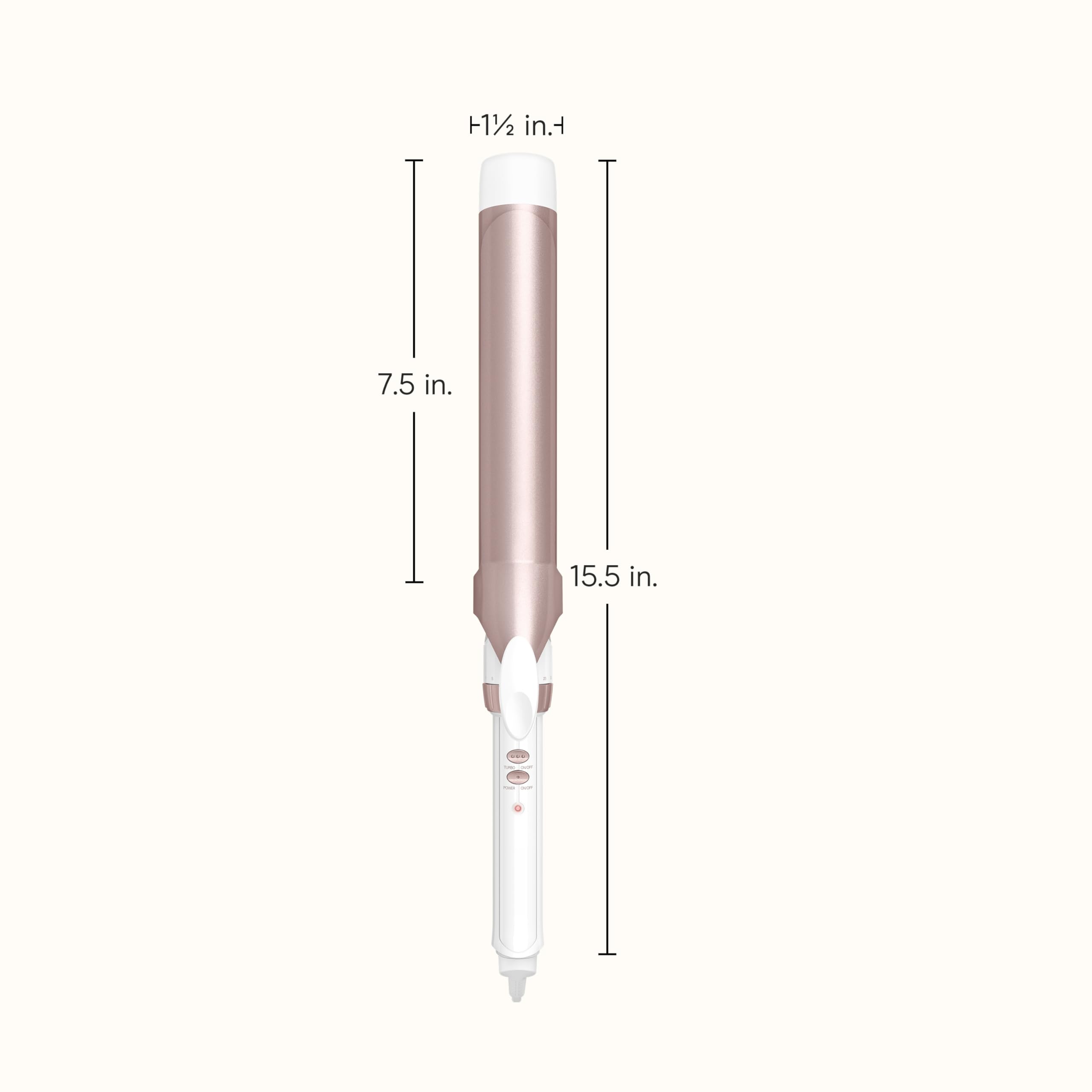 Conair Double Ceramic 1-Inch Curling Iron, 1-Inch Barrel Creates Classic Curls, Hair Curler for Use on Short, Medium, & Long Hair, White/Rose Gold
