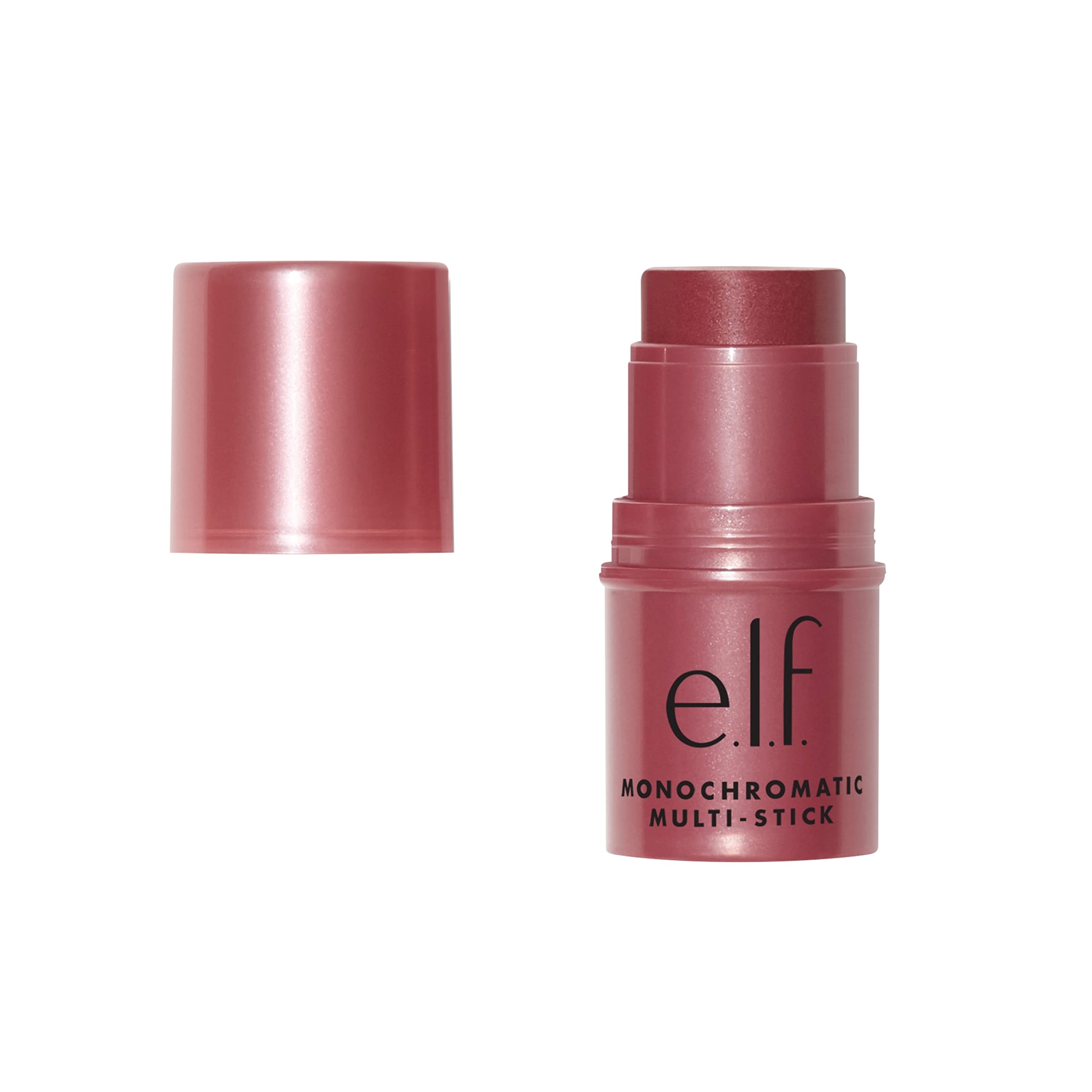 e.l.f. Monochromatic Multi Stick, Travel-Sized Luxuriously Creamy & Blendable Color, For Eyes, Lips & Cheeks, Vegan & Cruelty-Free, Glistening Peach, 0.17 Oz