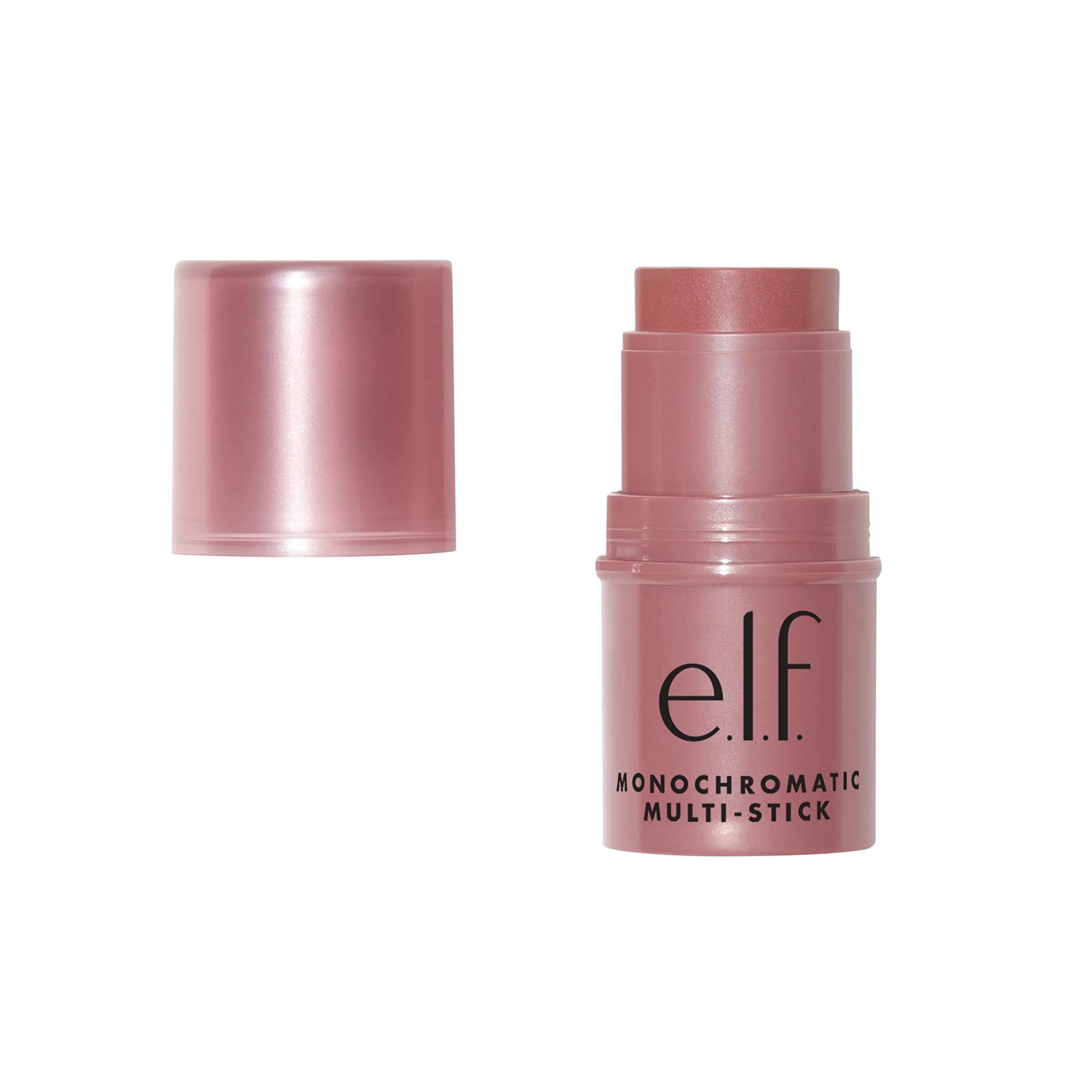 e.l.f. Monochromatic Multi Stick, Travel-Sized Luxuriously Creamy & Blendable Color, For Eyes, Lips & Cheeks, Vegan & Cruelty-Free, Glistening Peach, 0.17 Oz