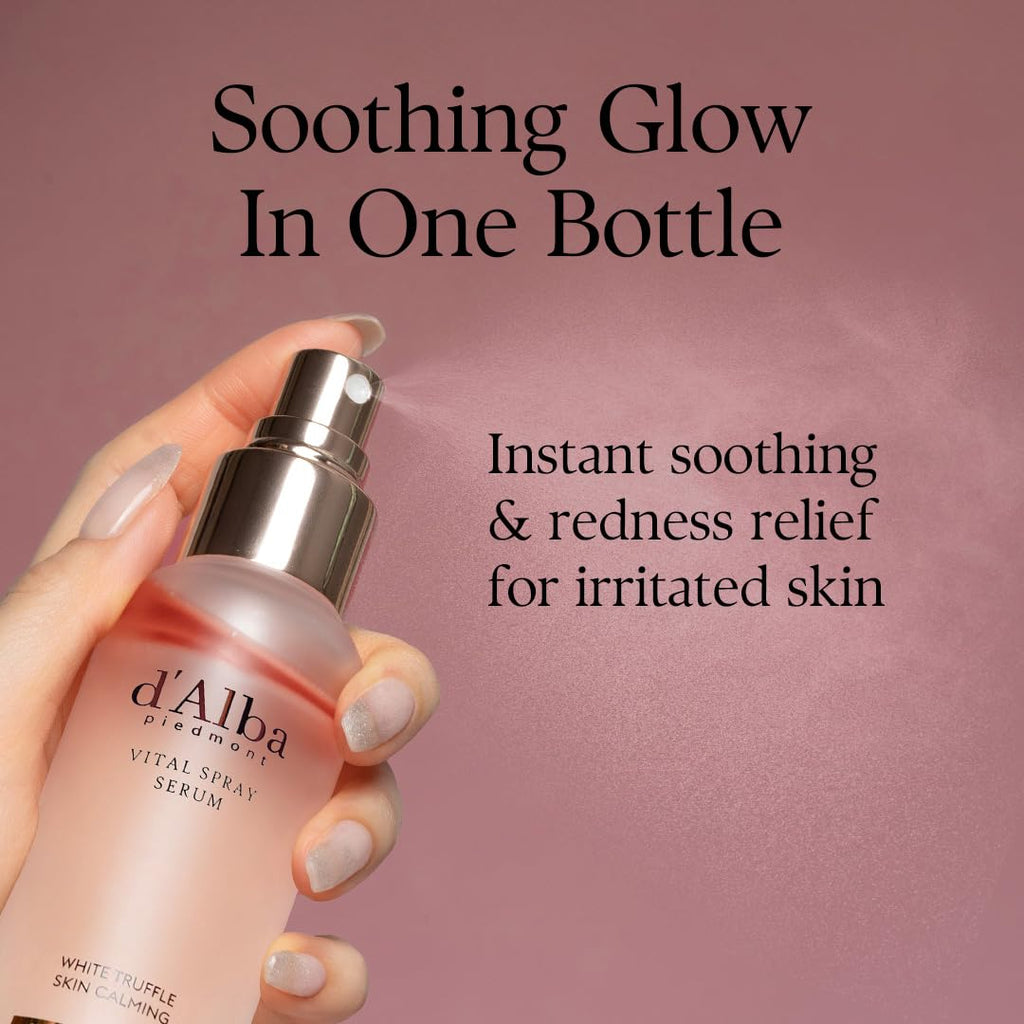 d'alba Piedmont Italian White Truffle First Spray Serum, Vegan Skin Care, Light-weight Face Moisturizer, Glow Serum for Radiant Skin, Non Comedogenic, All In One Mist, Korean Skin Care (3.38 fl oz.)