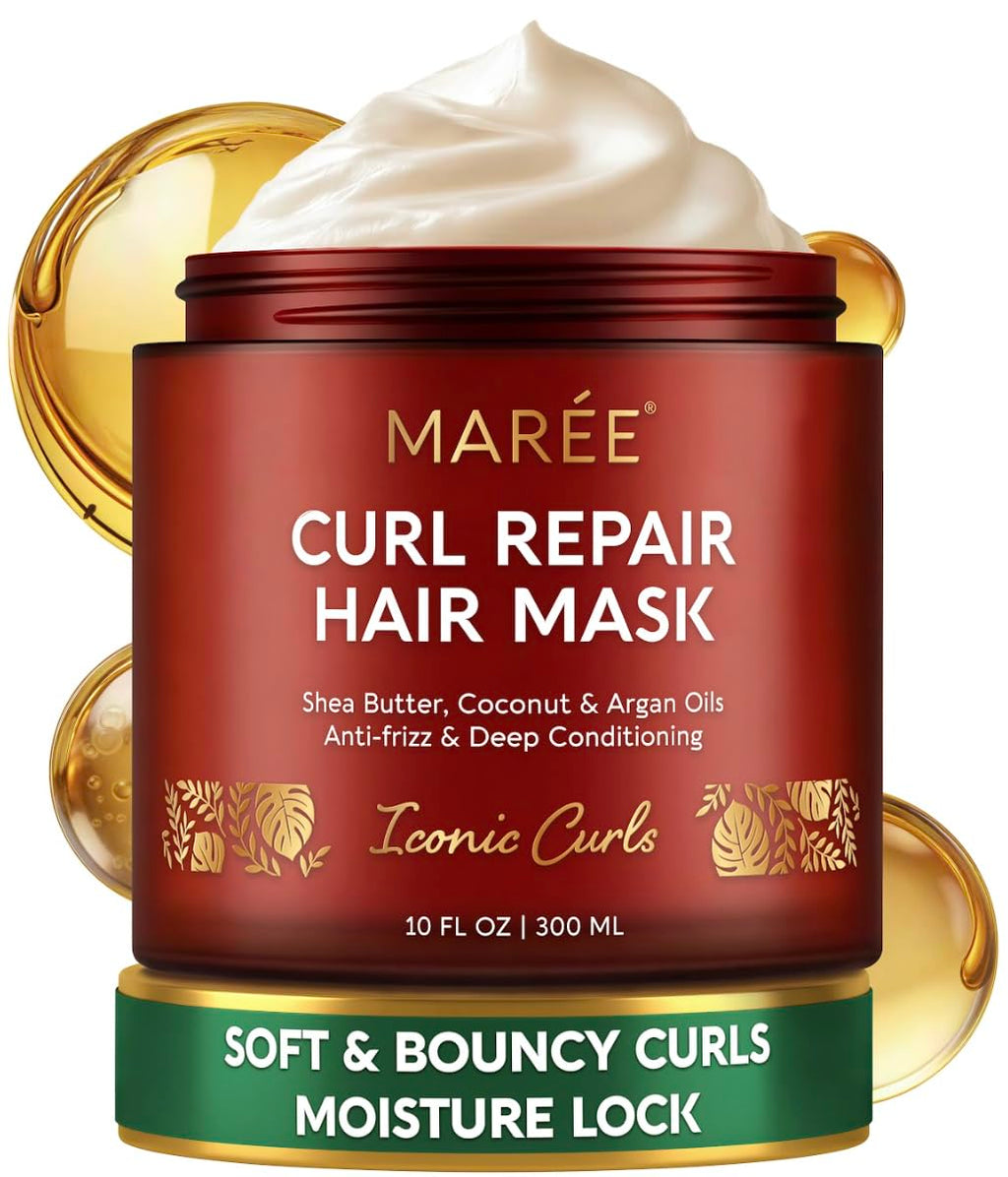 MAREE Deep Conditioning Hair Mask for Damaged Hair Treatment – Keratin Hair Care for Hydrating Growth Repair Moisturizing – Dry Curly Color Refreshing – Tratamiento Mascarilla Para el Cabello Seco