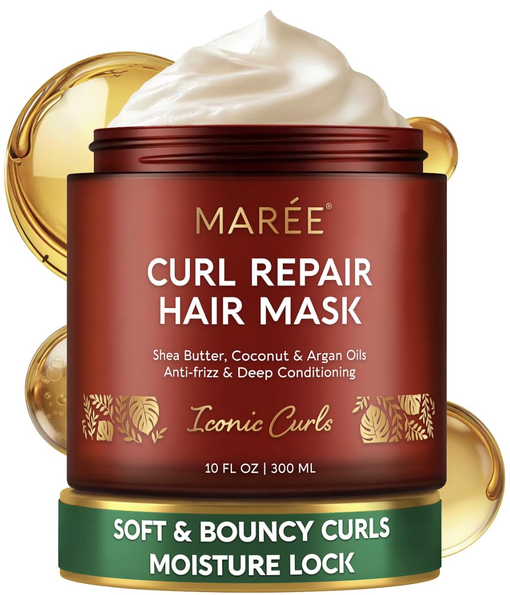 MAREE Deep Conditioning Hair Mask for Damaged Hair Treatment – Keratin Hair Care for Hydrating Growth Repair Moisturizing – Dry Curly Color Refreshing – Tratamiento Mascarilla Para el Cabello Seco