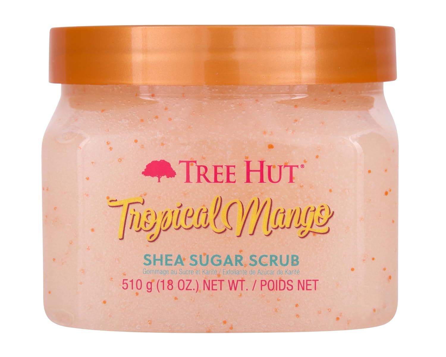 Tree Hut Pink Hibiscus Body Scrub, Exfoliating & Hydrating Sugar Scrub with Shea Butter & Essential Oils, Smooth Skin, Body Exfoliator For All Skin Types, Self Care Gifts for Women, Vegan, 18 Oz
