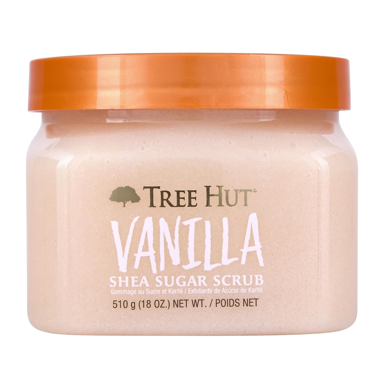Tree Hut Pink Hibiscus Body Scrub, Exfoliating & Hydrating Sugar Scrub with Shea Butter & Essential Oils, Smooth Skin, Body Exfoliator For All Skin Types, Self Care Gifts for Women, Vegan, 18 Oz