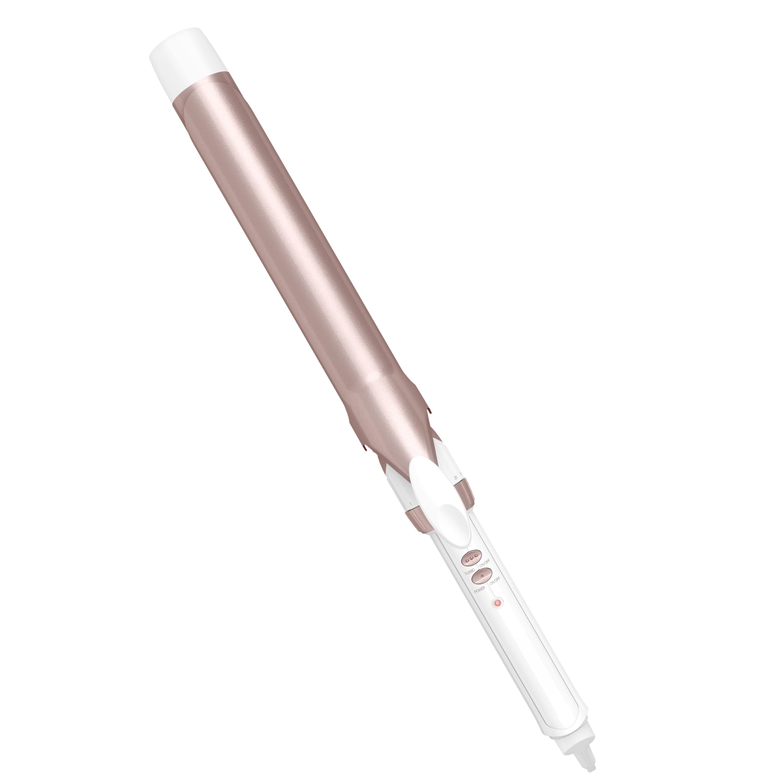 Conair Double Ceramic 1-Inch Curling Iron, 1-Inch Barrel Creates Classic Curls, Hair Curler for Use on Short, Medium, & Long Hair, White/Rose Gold