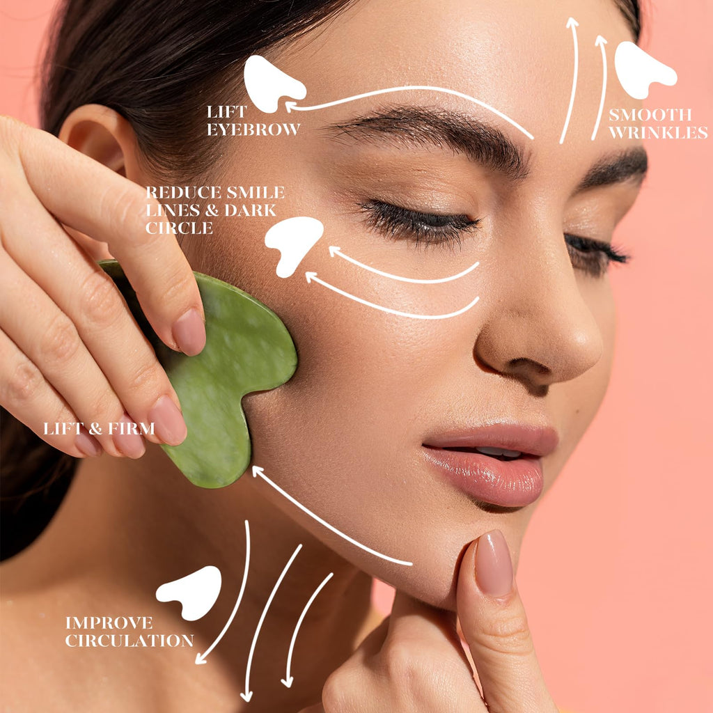 BAIMEI IcyMe Rose Quartz Roller & Gua Sha Set, Cooling Face Roller for Depuffing & Lymphatic Massage, Sculpting Tool for Face, Eyes & Neck, Smooth Skincare Gift for Women and Men