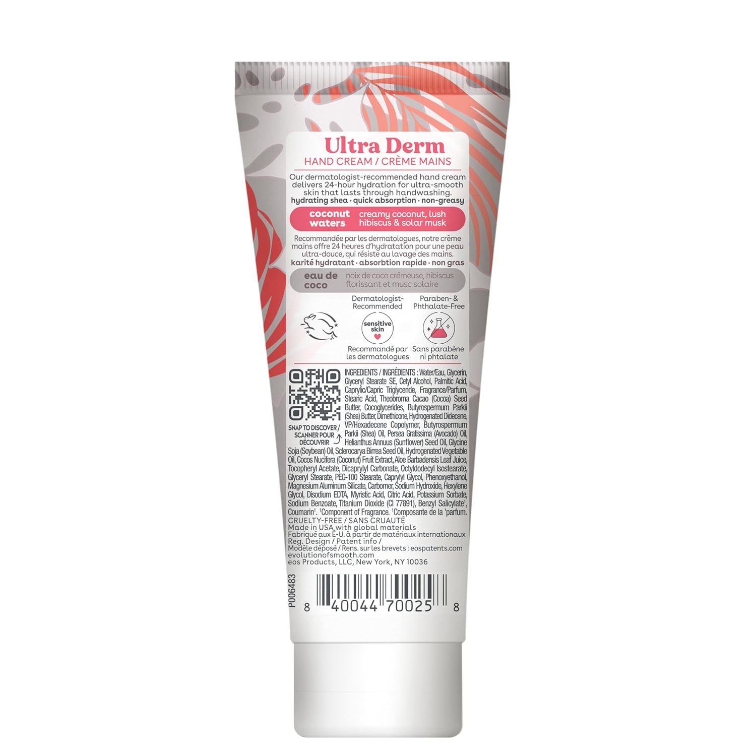 eos Shea Better Hand Cream - Coconut Hand Lotion and Skin Care | Instant Hydration + Lasting Protection | 2.5 oz