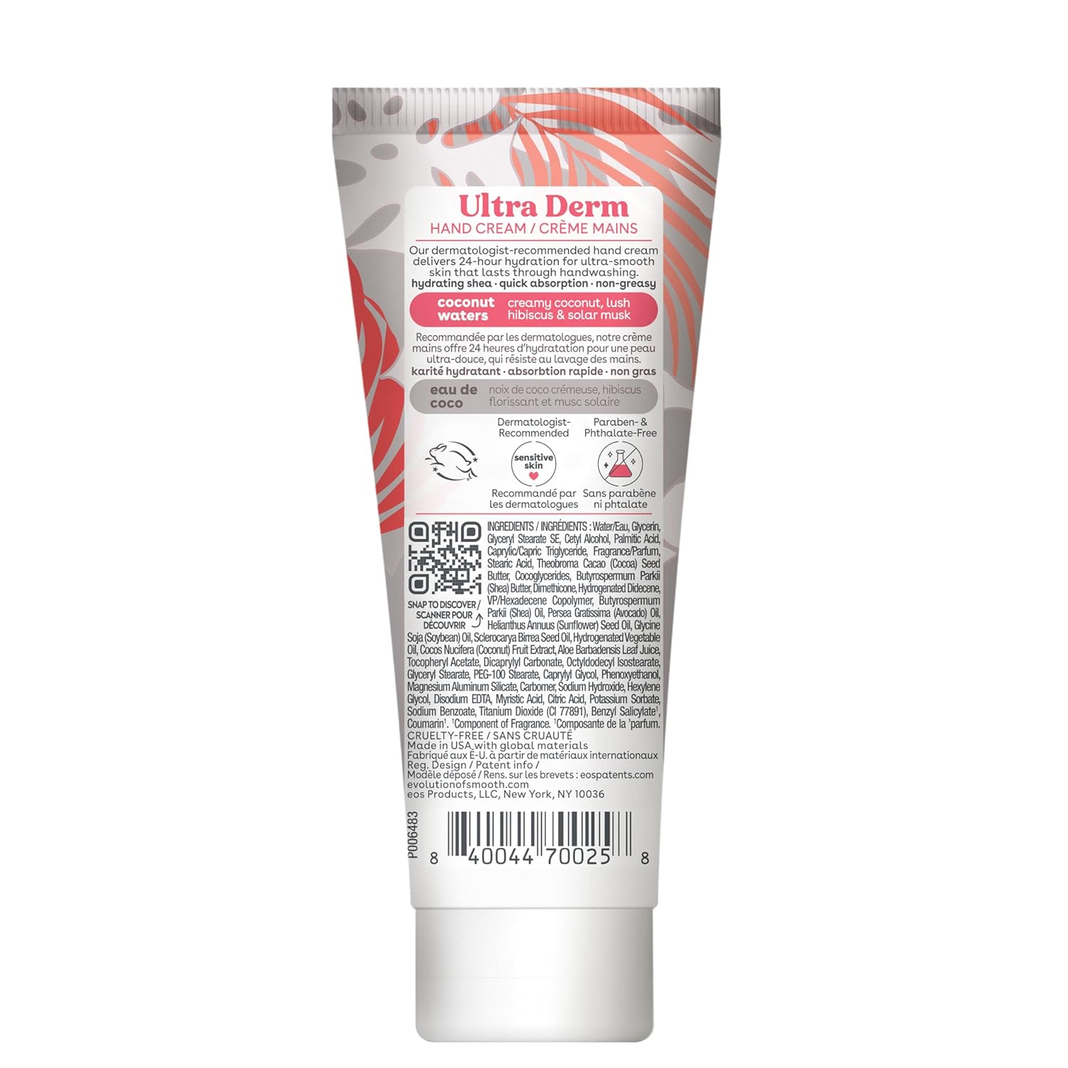 eos Shea Better Hand Cream - Coconut Hand Lotion and Skin Care | Instant Hydration + Lasting Protection | 2.5 oz
