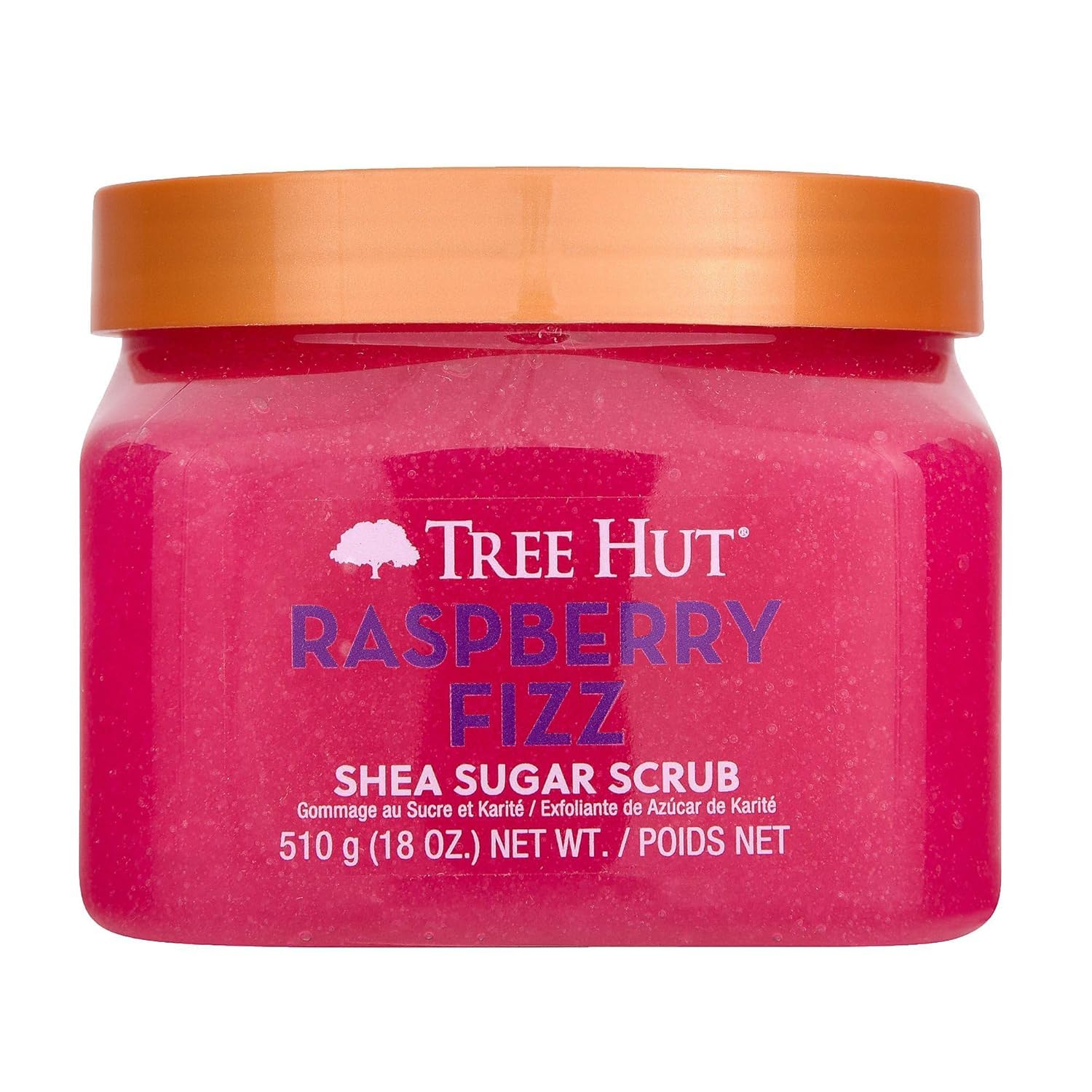 Tree Hut Pink Hibiscus Body Scrub, Exfoliating & Hydrating Sugar Scrub with Shea Butter & Essential Oils, Smooth Skin, Body Exfoliator For All Skin Types, Self Care Gifts for Women, Vegan, 18 Oz