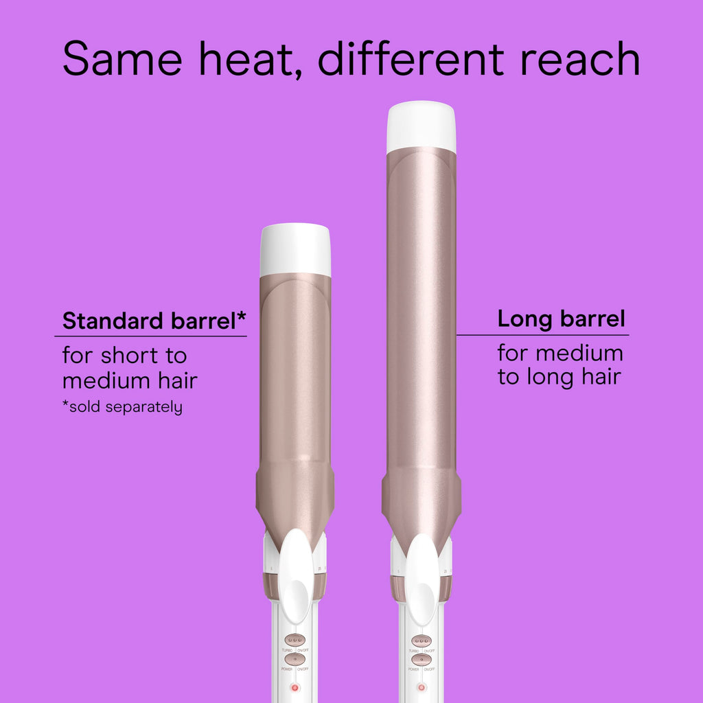 Conair Double Ceramic 1-Inch Curling Iron, 1-Inch Barrel Creates Classic Curls, Hair Curler for Use on Short, Medium, & Long Hair, White/Rose Gold
