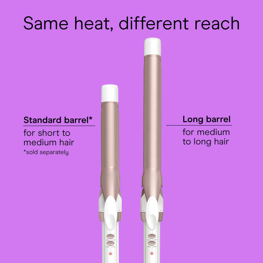 Conair Double Ceramic 1-Inch Curling Iron, 1-Inch Barrel Creates Classic Curls, Hair Curler for Use on Short, Medium, & Long Hair, White/Rose Gold
