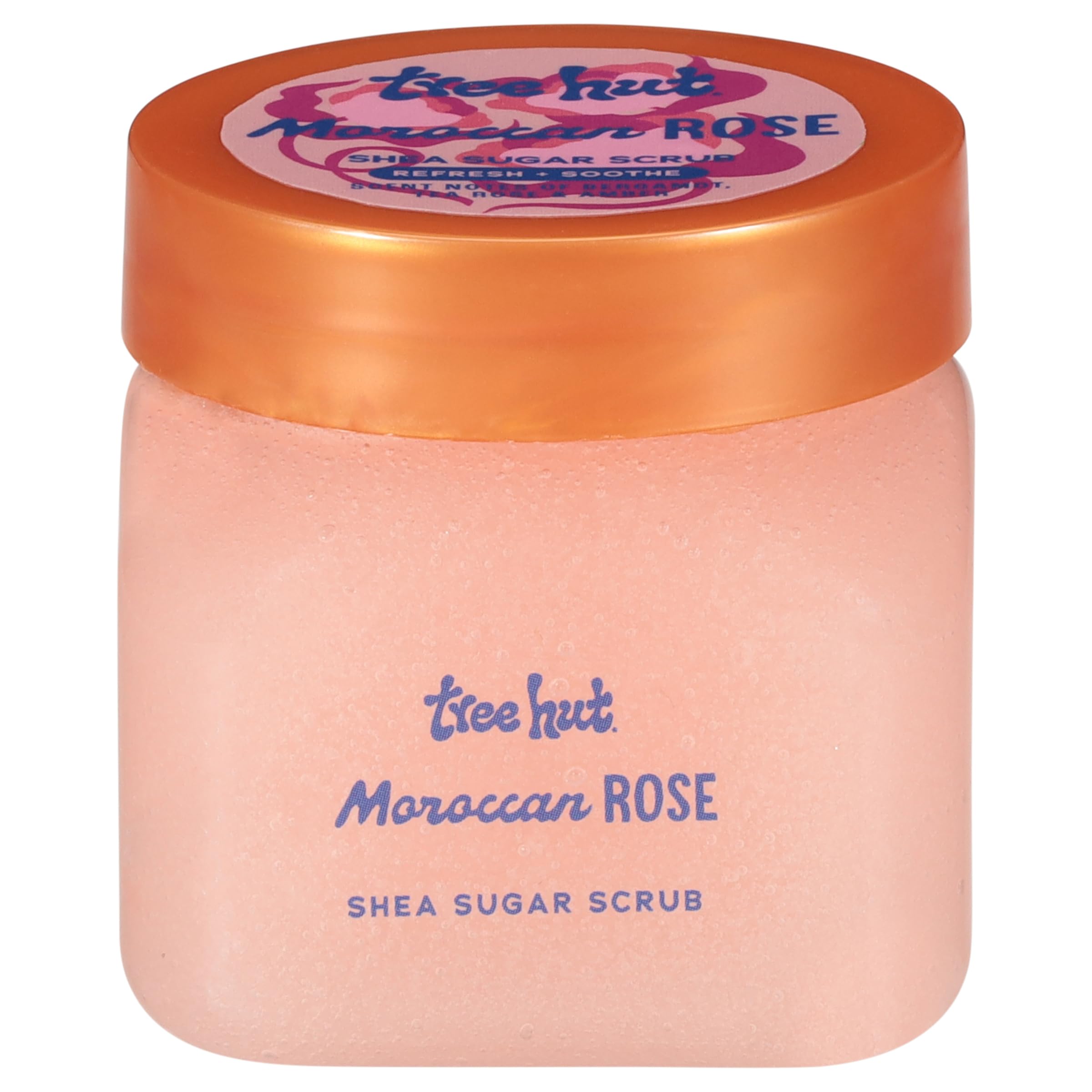 Tree Hut Pink Hibiscus Body Scrub, Exfoliating & Hydrating Sugar Scrub with Shea Butter & Essential Oils, Smooth Skin, Body Exfoliator For All Skin Types, Self Care Gifts for Women, Vegan, 18 Oz