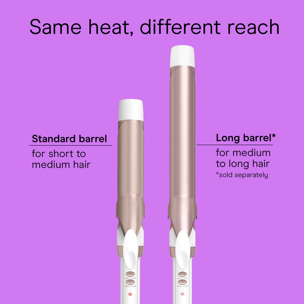 Conair Double Ceramic 1-Inch Curling Iron, 1-Inch Barrel Creates Classic Curls, Hair Curler for Use on Short, Medium, & Long Hair, White/Rose Gold