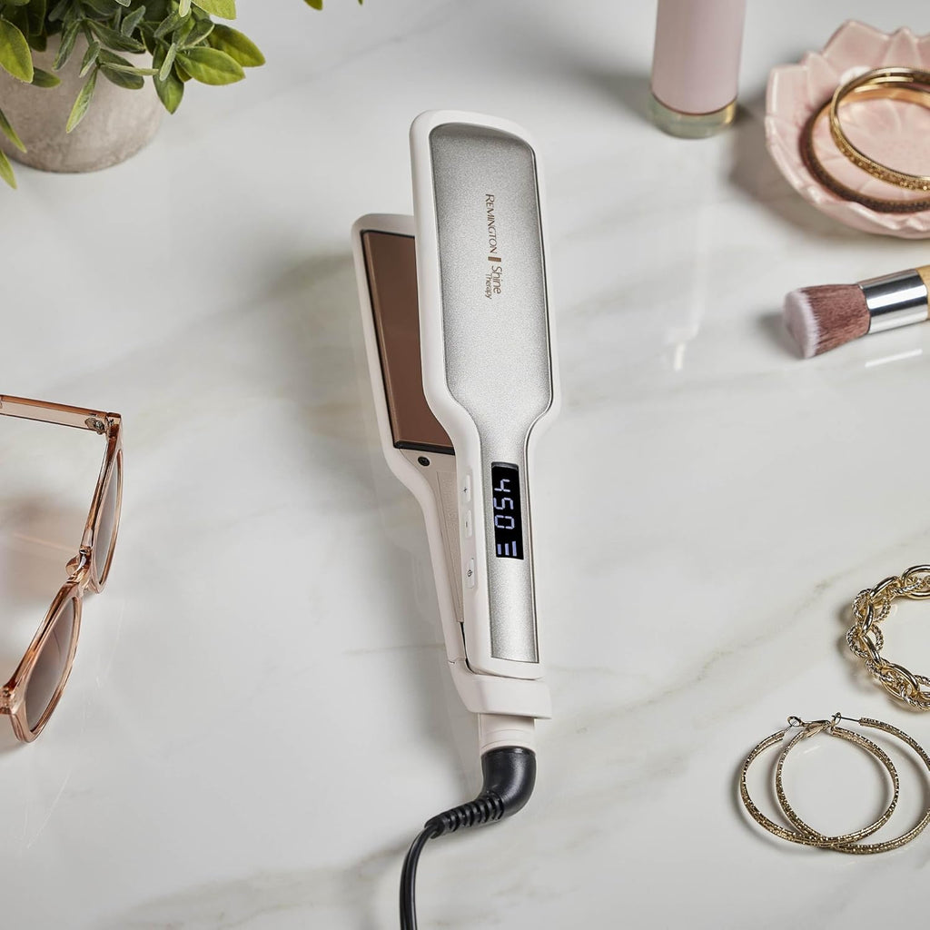 Remington Shine Therapy 1 inch Hair Straightener Iron, Flat Iron Infused with Argan Oil & Keratin, Professional Ceramic Flat Iron for Less Frizz, Shines and Smooth, Styling Tools