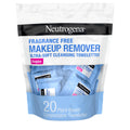 Neutrogena Makeup Remover Wipes, Daily Single Face Cleansing Towelettes, Makeup Removing Cleansing Wipes Removes Dirt & Oil, Alcohol-Free Face Towelettes, 20 ct