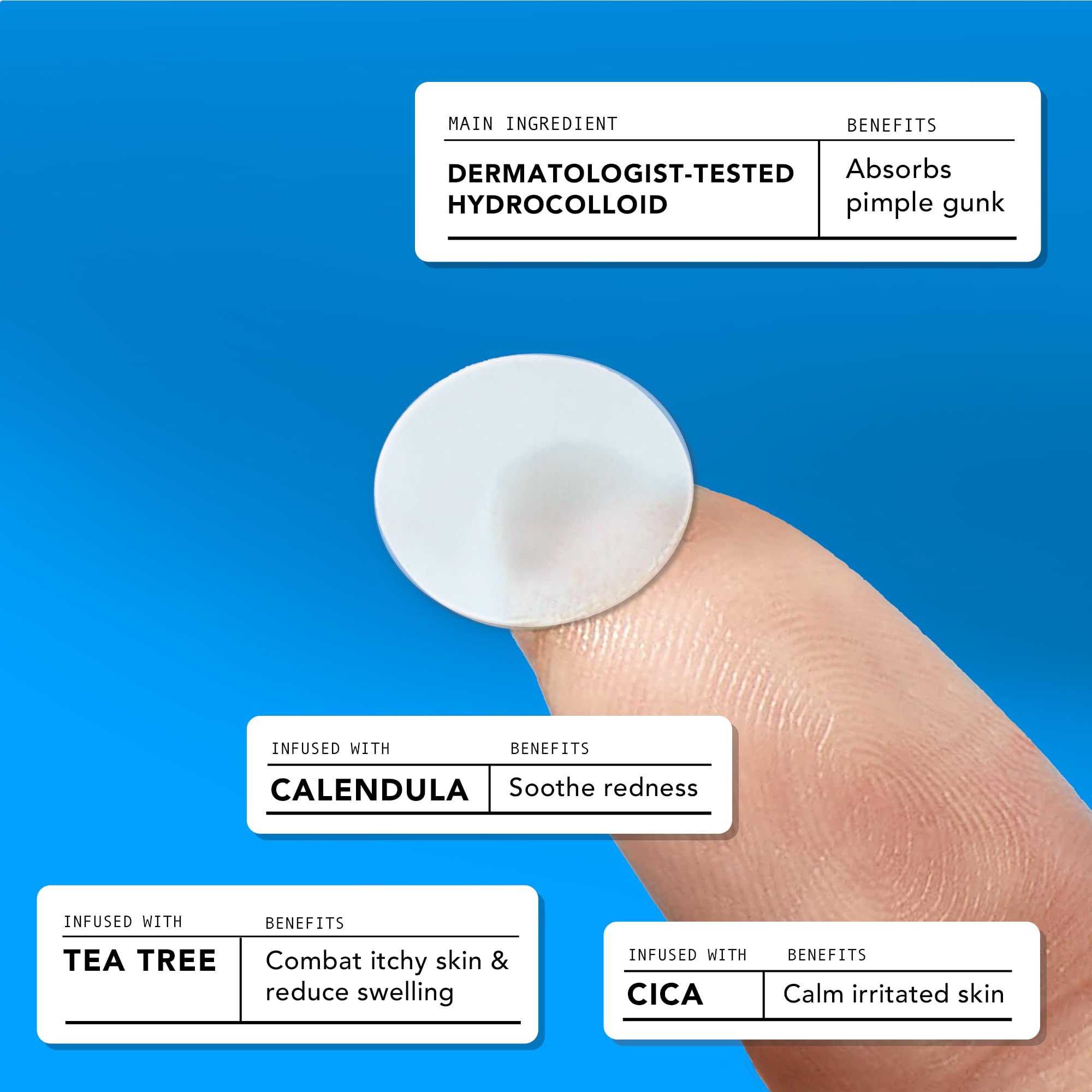 AVARELLE Pimple Patches for Face | Hydrocolloid Acne Patches for Covering Blemishes | Zit Patches with Tea Tree, Calendula, & Cica | HSA Store Eligible Items (10-14 mm, 80 Count)