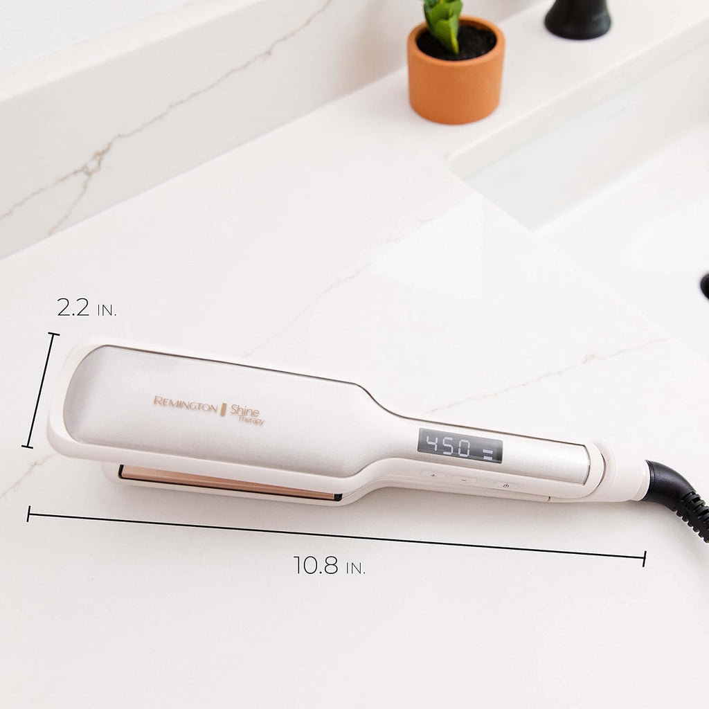 Remington Shine Therapy 1 inch Hair Straightener Iron, Flat Iron Infused with Argan Oil & Keratin, Professional Ceramic Flat Iron for Less Frizz, Shines and Smooth, Styling Tools
