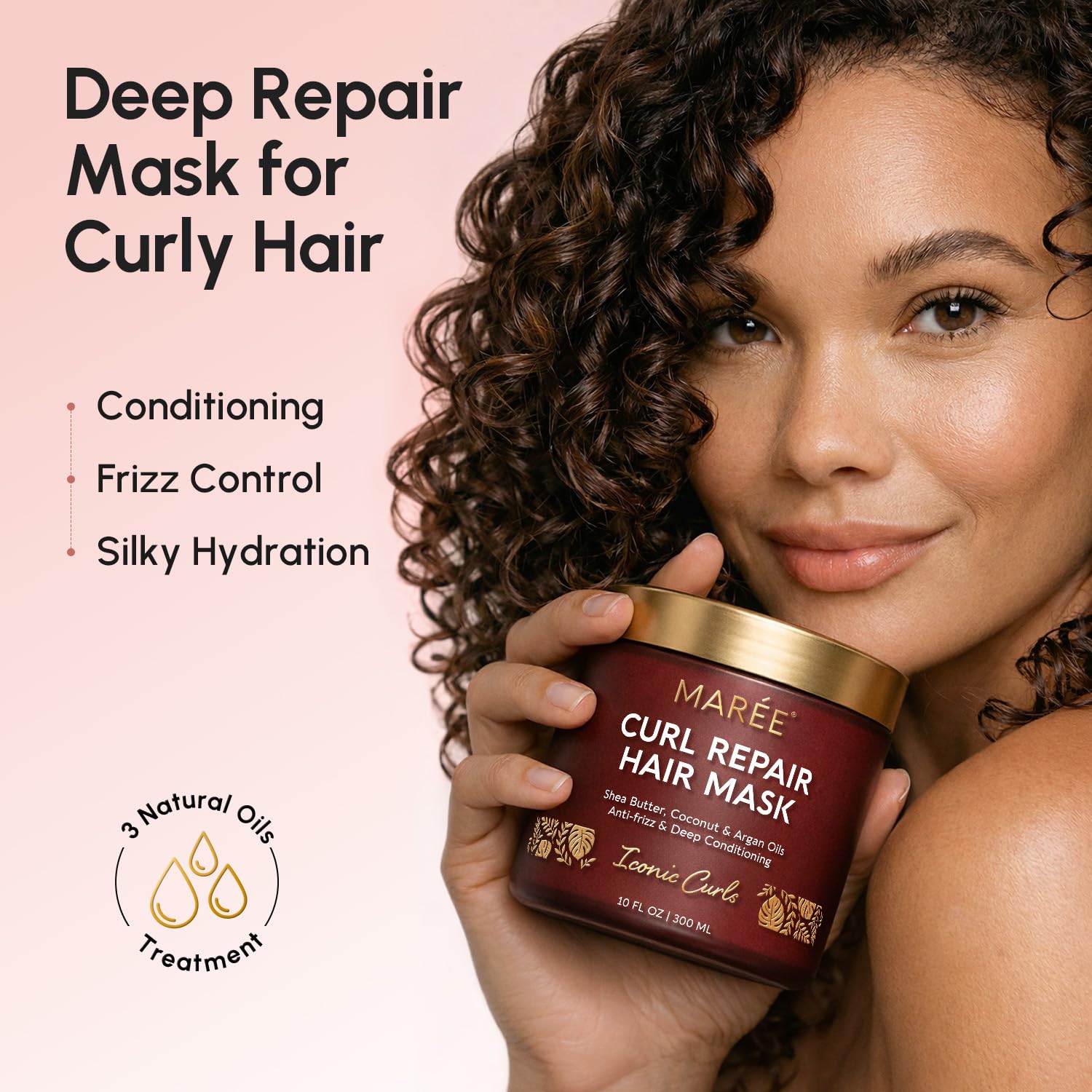 MAREE Deep Conditioning Hair Mask for Damaged Hair Treatment – Keratin Hair Care for Hydrating Growth Repair Moisturizing – Dry Curly Color Refreshing – Tratamiento Mascarilla Para el Cabello Seco