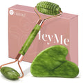 BAIMEI IcyMe Rose Quartz Roller & Gua Sha Set, Cooling Face Roller for Depuffing & Lymphatic Massage, Sculpting Tool for Face, Eyes & Neck, Smooth Skincare Gift for Women and Men