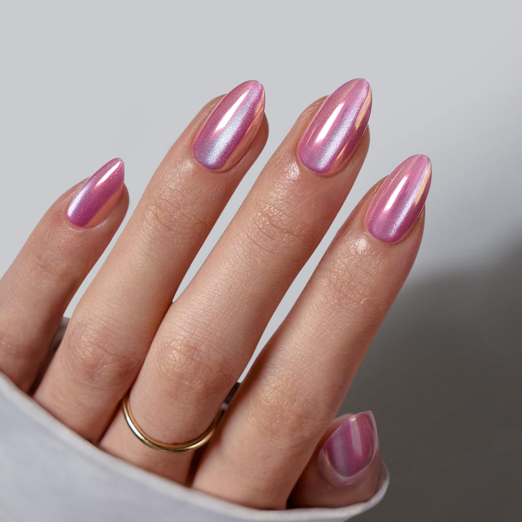 BTArtbox Square Ombre Press On Nails -Soft Gel Press On Nails Short with Nail Glue, 16 Sizes - 32 Reusable Fake Nails Kit, Vanilla Cream