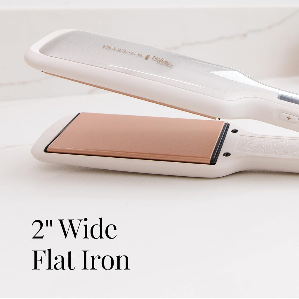 Remington Shine Therapy 1 inch Hair Straightener Iron, Flat Iron Infused with Argan Oil & Keratin, Professional Ceramic Flat Iron for Less Frizz, Shines and Smooth, Styling Tools