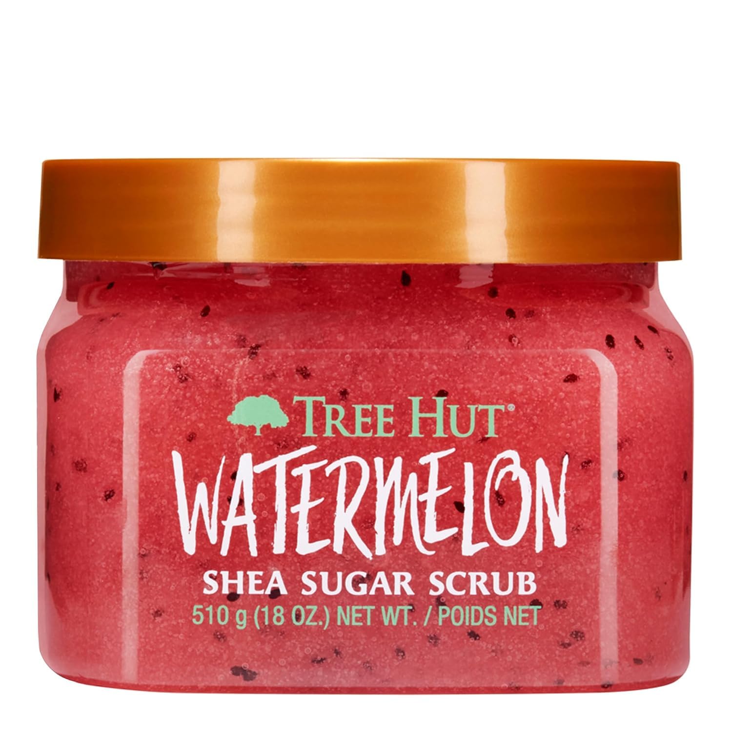 Tree Hut Pink Hibiscus Body Scrub, Exfoliating & Hydrating Sugar Scrub with Shea Butter & Essential Oils, Smooth Skin, Body Exfoliator For All Skin Types, Self Care Gifts for Women, Vegan, 18 Oz