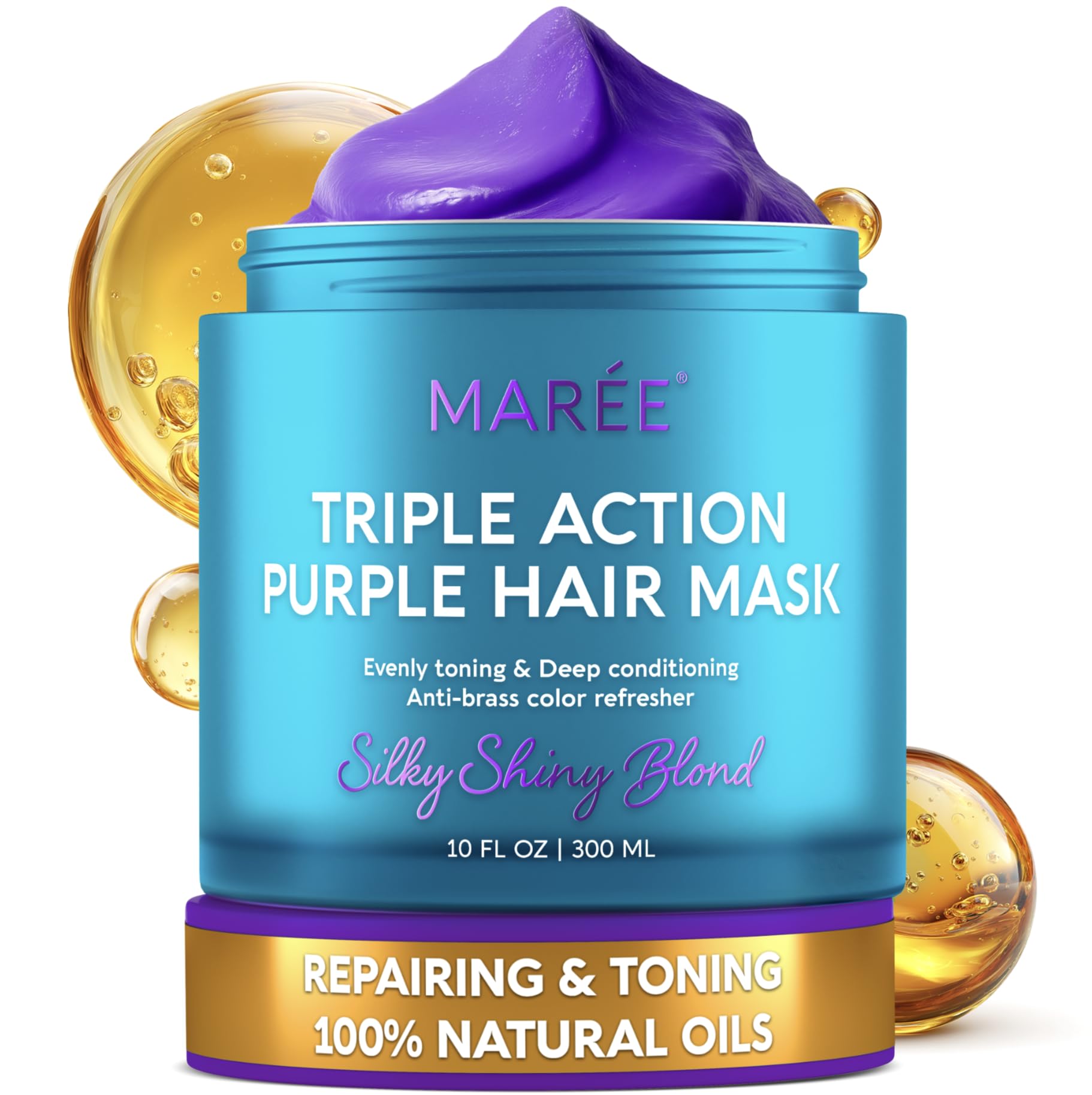 MAREE Deep Conditioning Hair Mask for Damaged Hair Treatment – Keratin Hair Care for Hydrating Growth Repair Moisturizing – Dry Curly Color Refreshing – Tratamiento Mascarilla Para el Cabello Seco