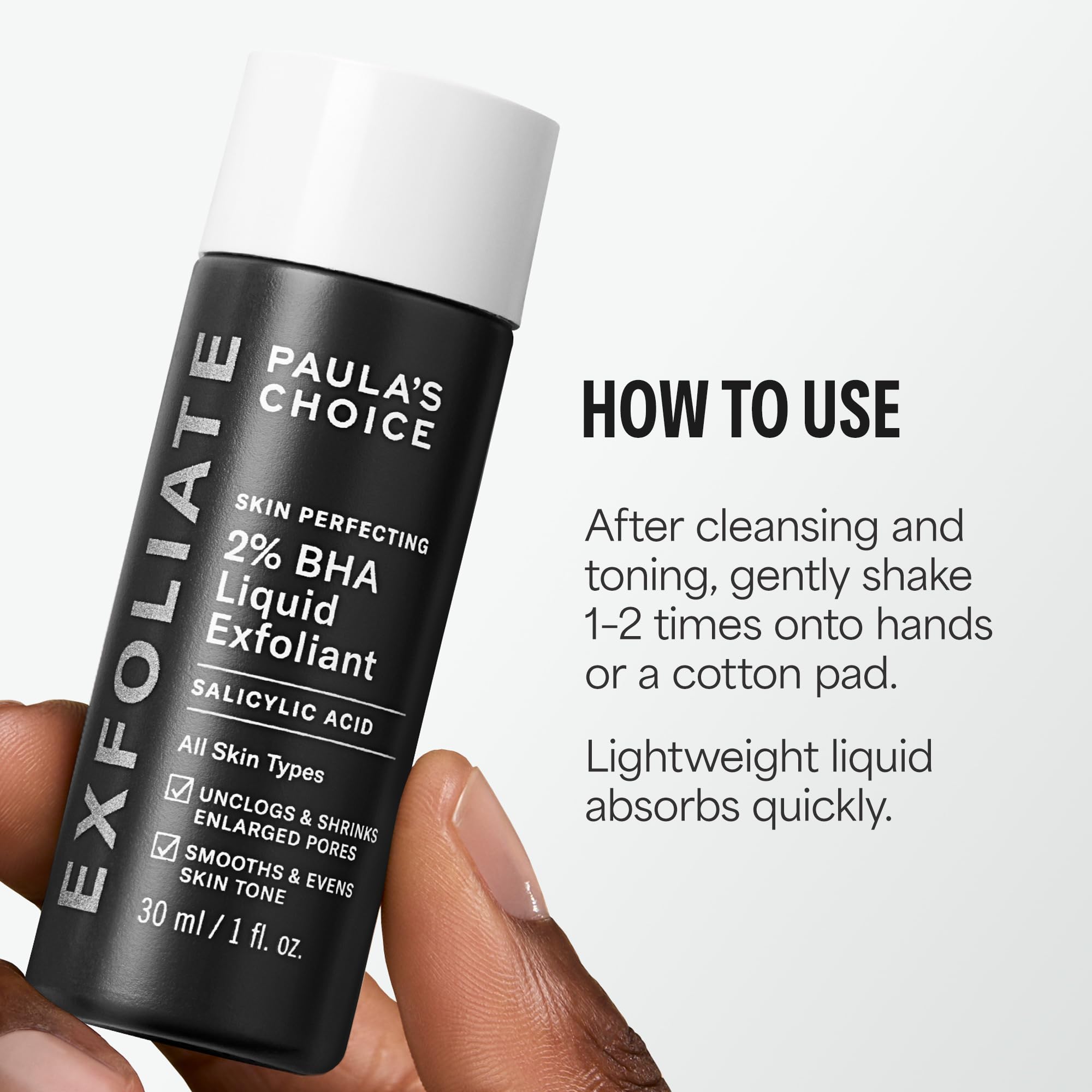 Paula's Choice SKIN PERFECTING 2% BHA Liquid Exfoliant with Salicylic Acid, Facial Polish for Pores, Wrinkles & Fine Lines, Suitable for Blackhead-Prone Skin, Fragrance-Free