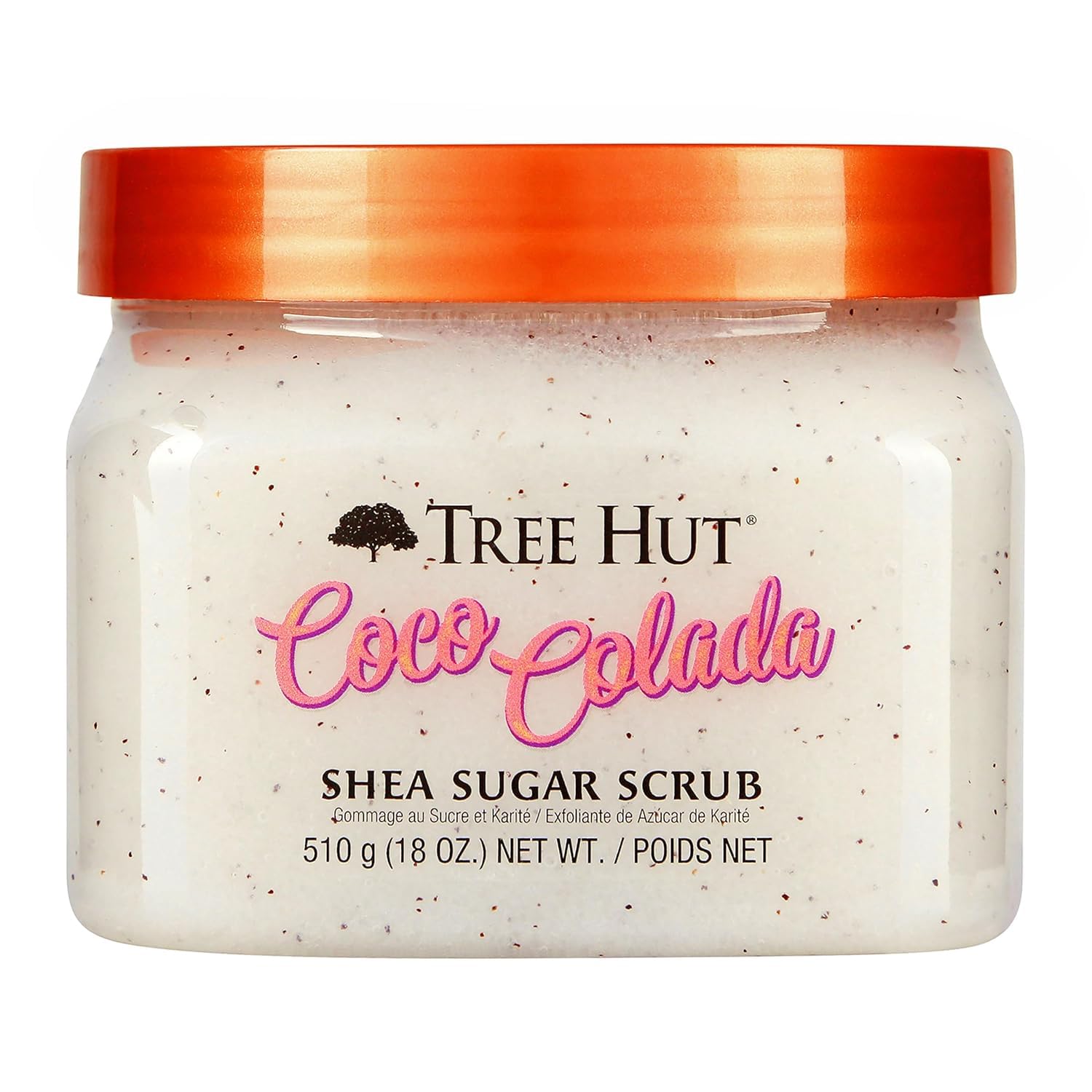 Tree Hut Pink Hibiscus Body Scrub, Exfoliating & Hydrating Sugar Scrub with Shea Butter & Essential Oils, Smooth Skin, Body Exfoliator For All Skin Types, Self Care Gifts for Women, Vegan, 18 Oz