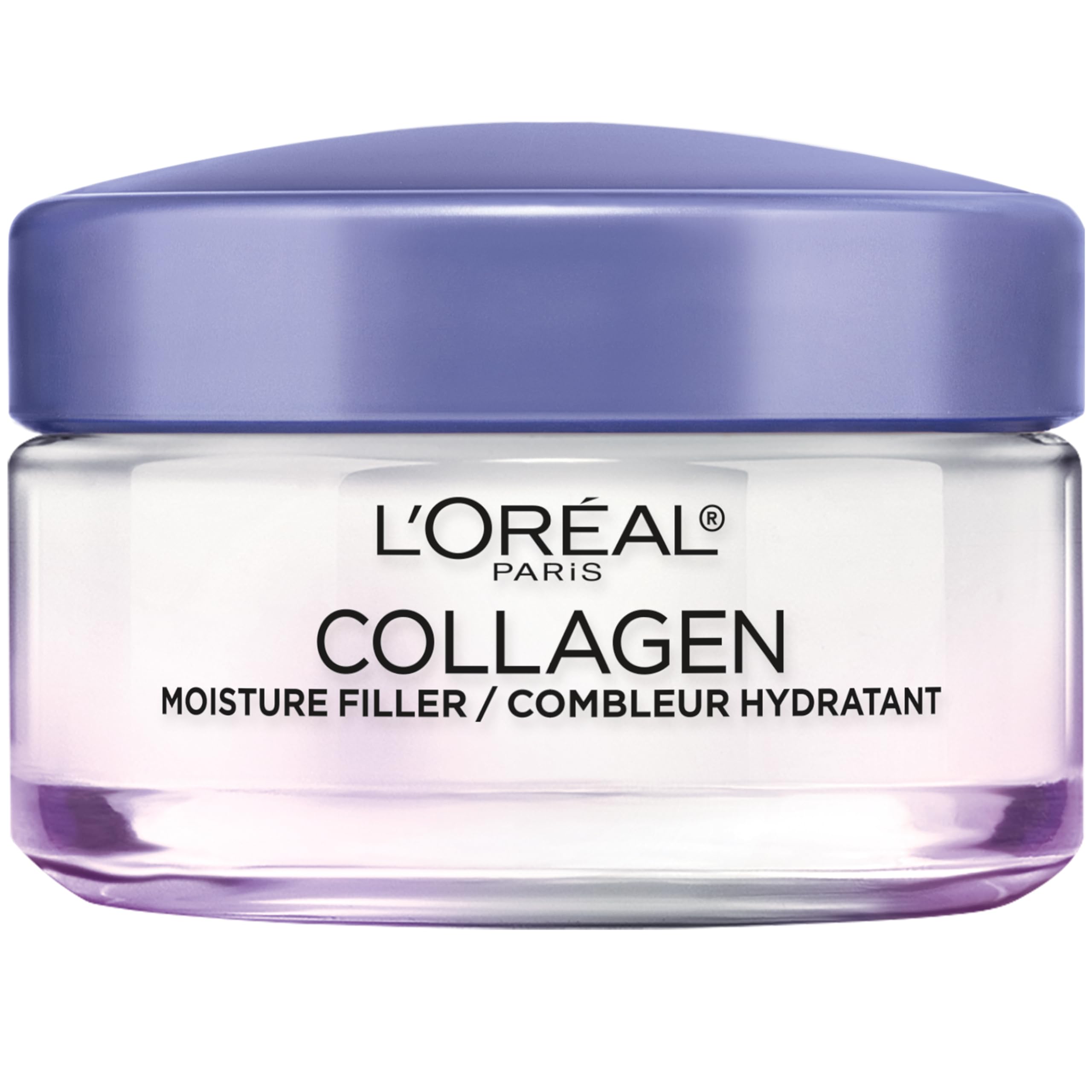 L'Oreal Paris Collagen Moisture Filler Face Cream, Anti-Aging Face Moisturizer, Non-Greasy Fragrance Free Skin Care Formula For Up to 48HR Hydration, 3.4 Oz