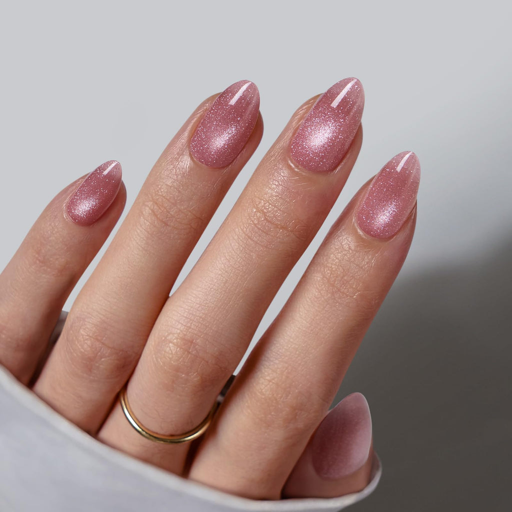 BTArtbox Square Ombre Press On Nails -Soft Gel Press On Nails Short with Nail Glue, 16 Sizes - 32 Reusable Fake Nails Kit, Vanilla Cream