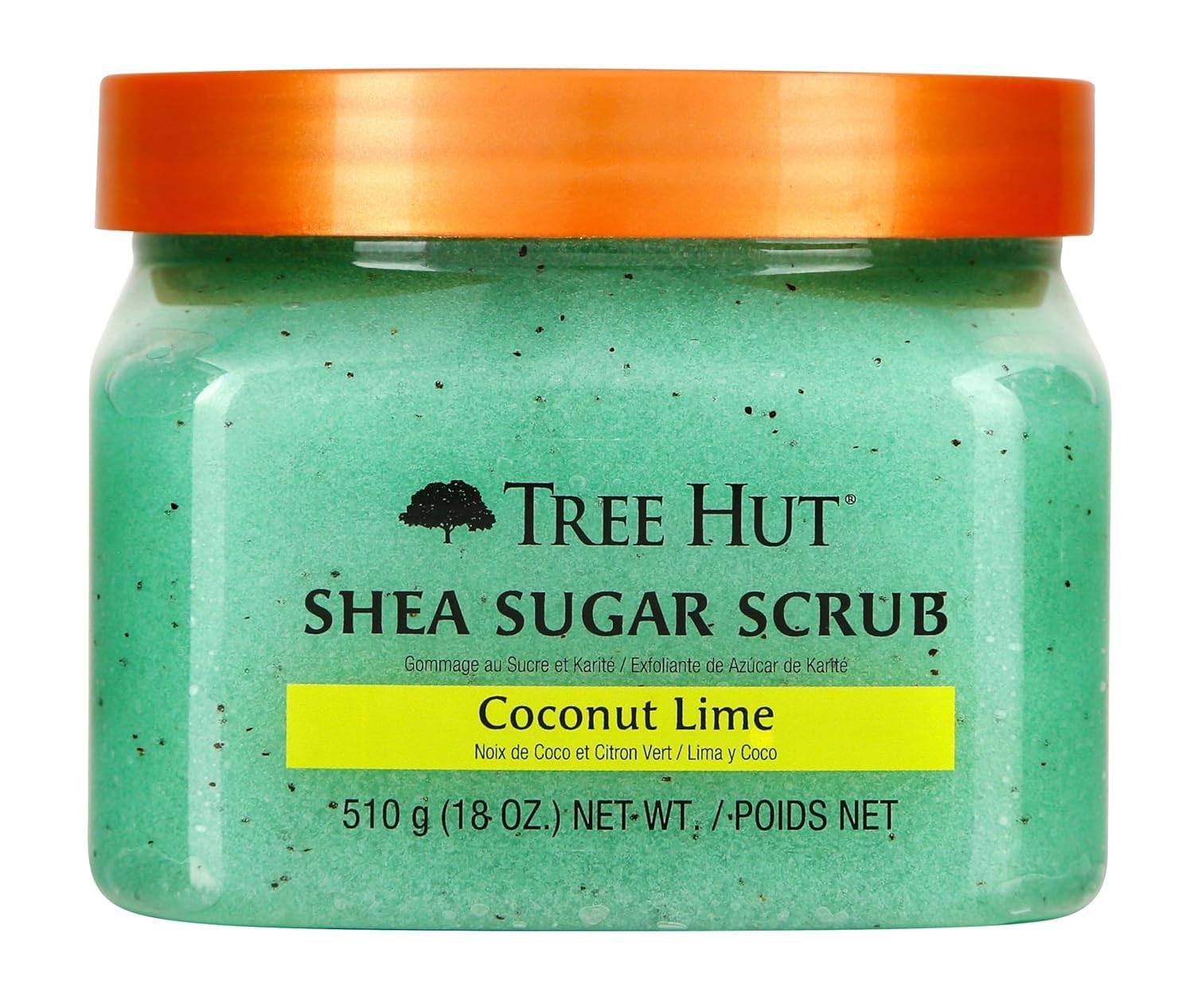 Tree Hut Pink Hibiscus Body Scrub, Exfoliating & Hydrating Sugar Scrub with Shea Butter & Essential Oils, Smooth Skin, Body Exfoliator For All Skin Types, Self Care Gifts for Women, Vegan, 18 Oz