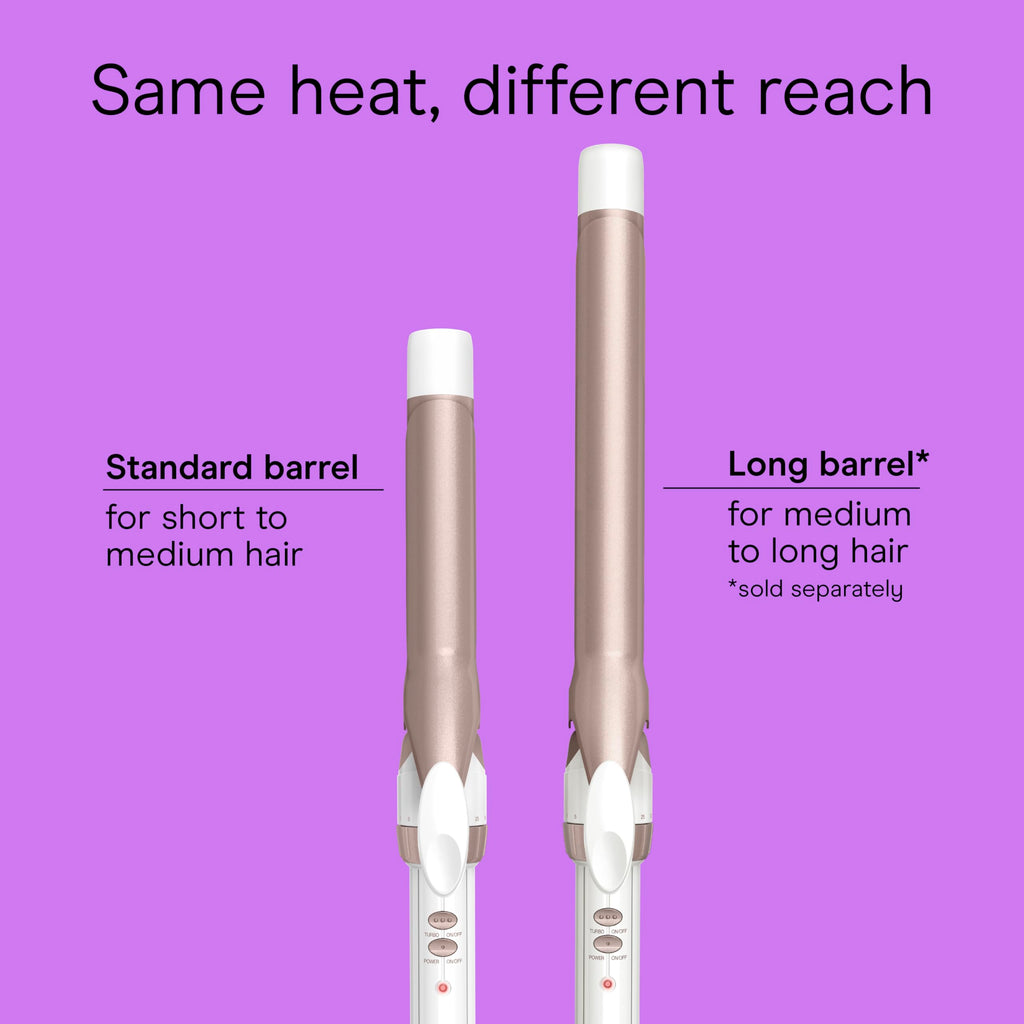 Conair Double Ceramic 1-Inch Curling Iron, 1-Inch Barrel Creates Classic Curls, Hair Curler for Use on Short, Medium, & Long Hair, White/Rose Gold
