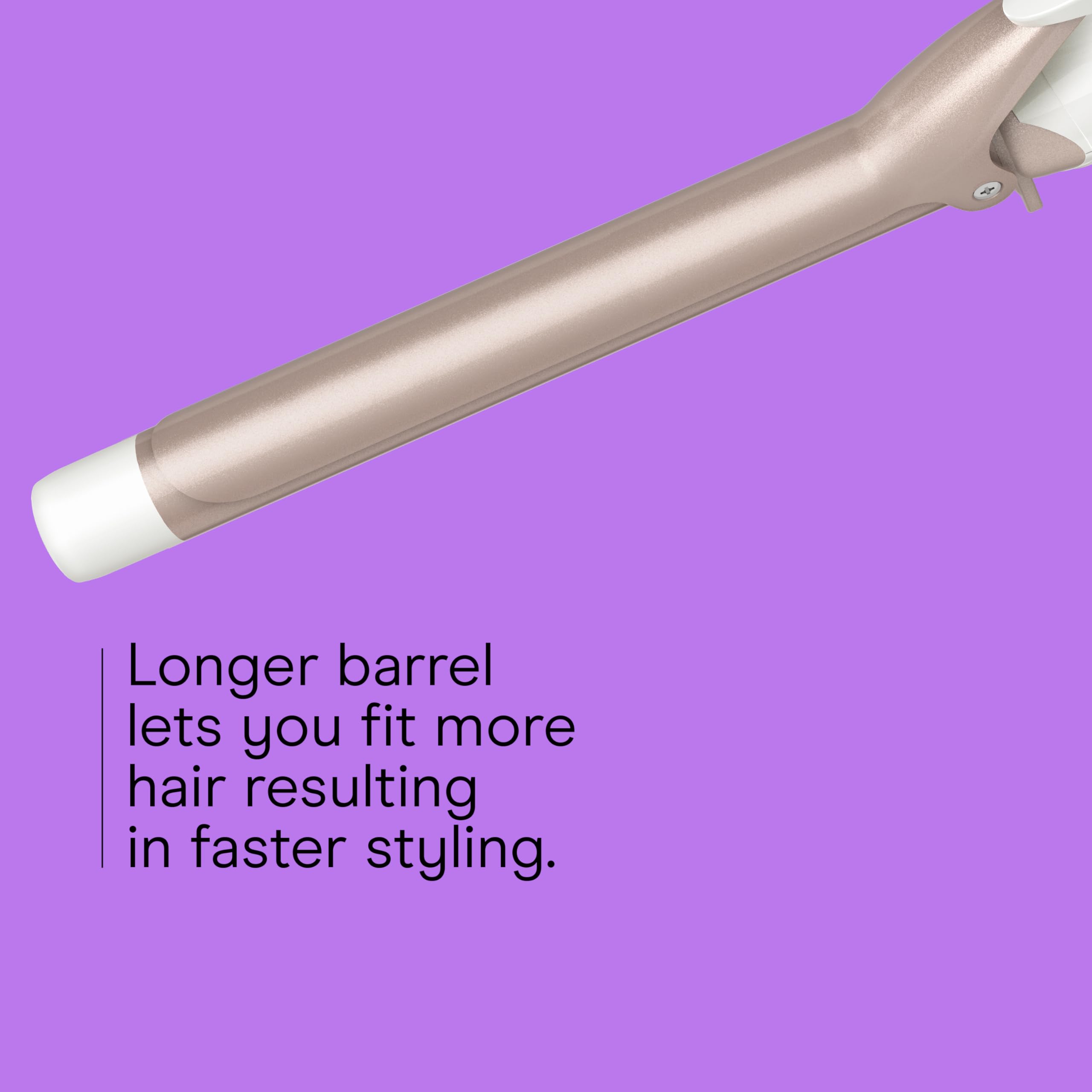 Conair Double Ceramic 1-Inch Curling Iron, 1-Inch Barrel Creates Classic Curls, Hair Curler for Use on Short, Medium, & Long Hair, White/Rose Gold