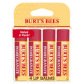 Burt's Bees Lip Balm, Beeswax, Strawberry, Coconut and Pear, and Vanilla Bean Pack, With Responsibly Sourced Beeswax, Tint-Free, Natural Lip Treatment, 4 Tubes, 0.15 oz.