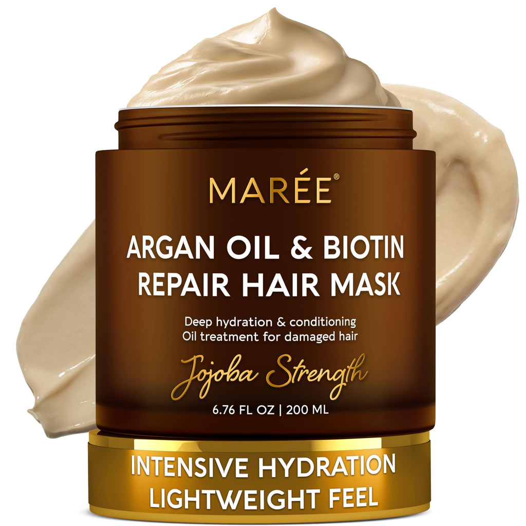 MAREE Deep Conditioning Hair Mask for Damaged Hair Treatment – Keratin Hair Care for Hydrating Growth Repair Moisturizing – Dry Curly Color Refreshing – Tratamiento Mascarilla Para el Cabello Seco