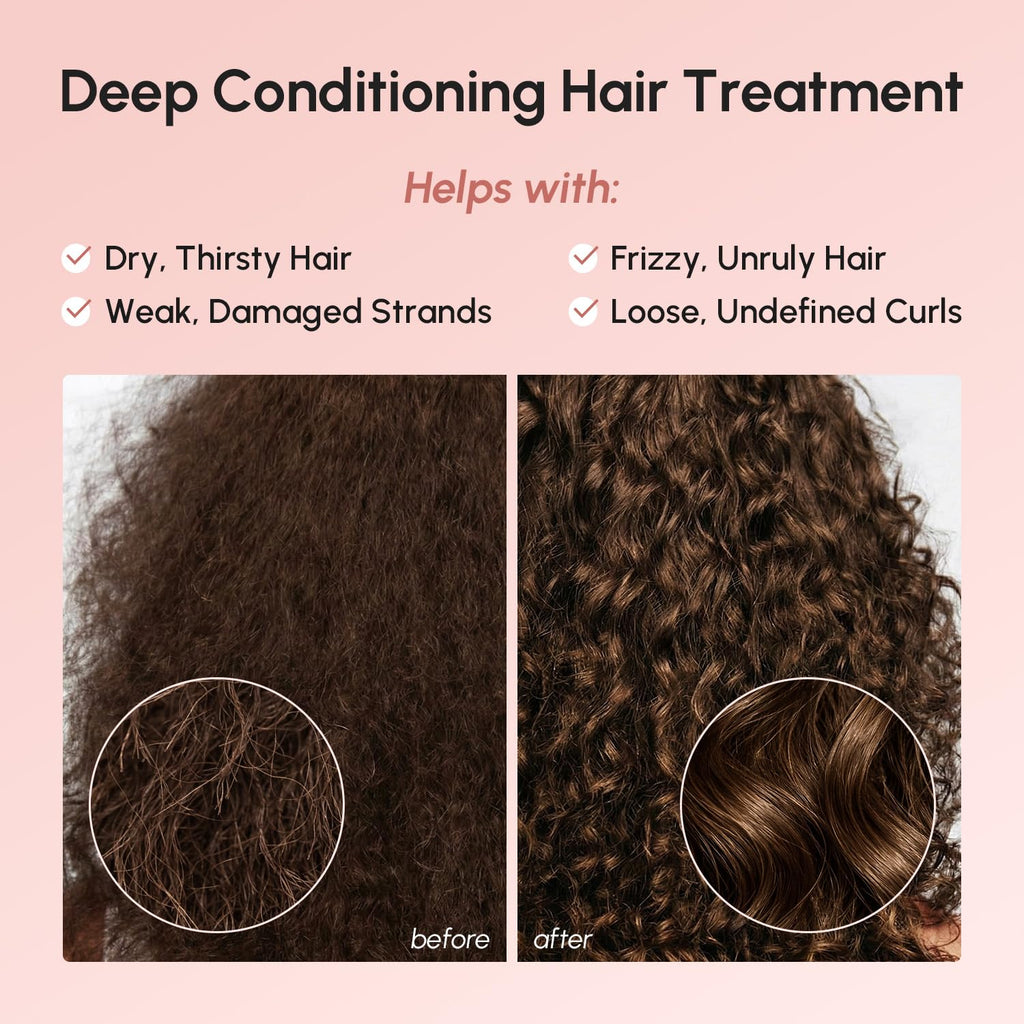MAREE Deep Conditioning Hair Mask for Damaged Hair Treatment – Keratin Hair Care for Hydrating Growth Repair Moisturizing – Dry Curly Color Refreshing – Tratamiento Mascarilla Para el Cabello Seco