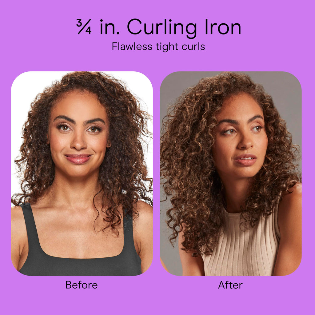Conair Double Ceramic 1-Inch Curling Iron, 1-Inch Barrel Creates Classic Curls, Hair Curler for Use on Short, Medium, & Long Hair, White/Rose Gold
