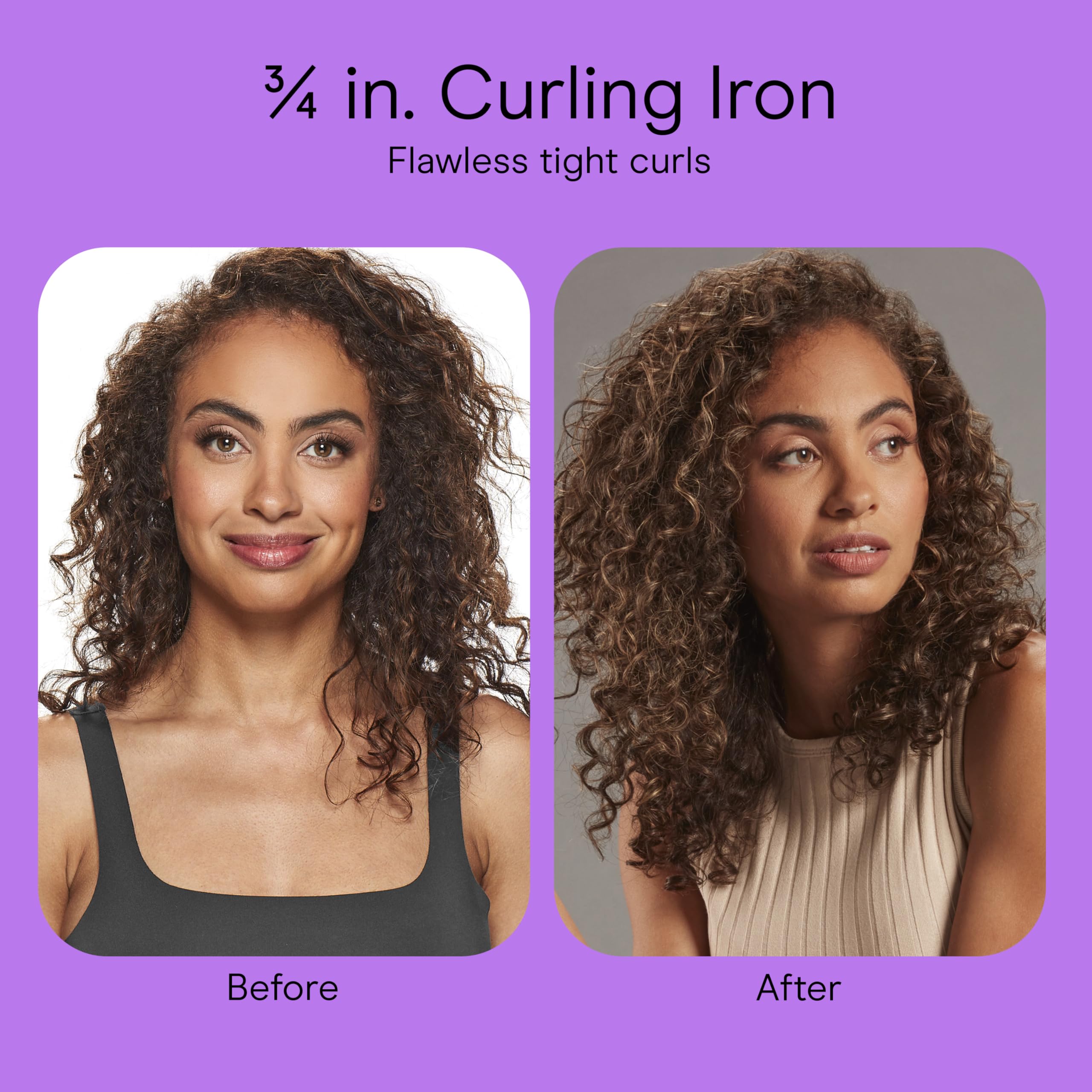 Conair Double Ceramic 1-Inch Curling Iron, 1-Inch Barrel Creates Classic Curls, Hair Curler for Use on Short, Medium, & Long Hair, White/Rose Gold