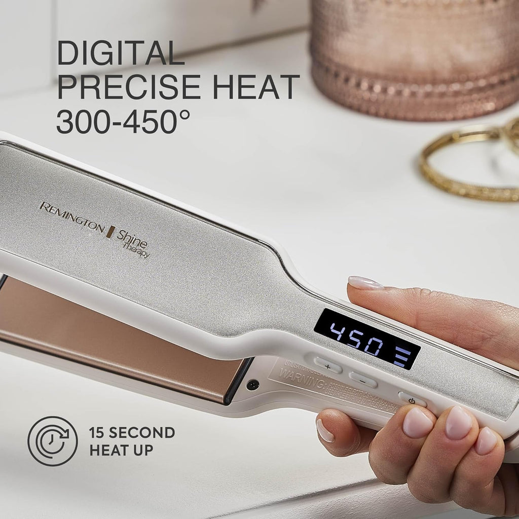 Remington Shine Therapy 1 inch Hair Straightener Iron, Flat Iron Infused with Argan Oil & Keratin, Professional Ceramic Flat Iron for Less Frizz, Shines and Smooth, Styling Tools