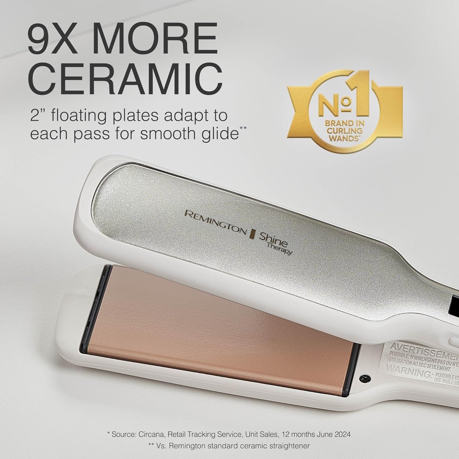 Remington Shine Therapy 1 inch Hair Straightener Iron, Flat Iron Infused with Argan Oil & Keratin, Professional Ceramic Flat Iron for Less Frizz, Shines and Smooth, Styling Tools