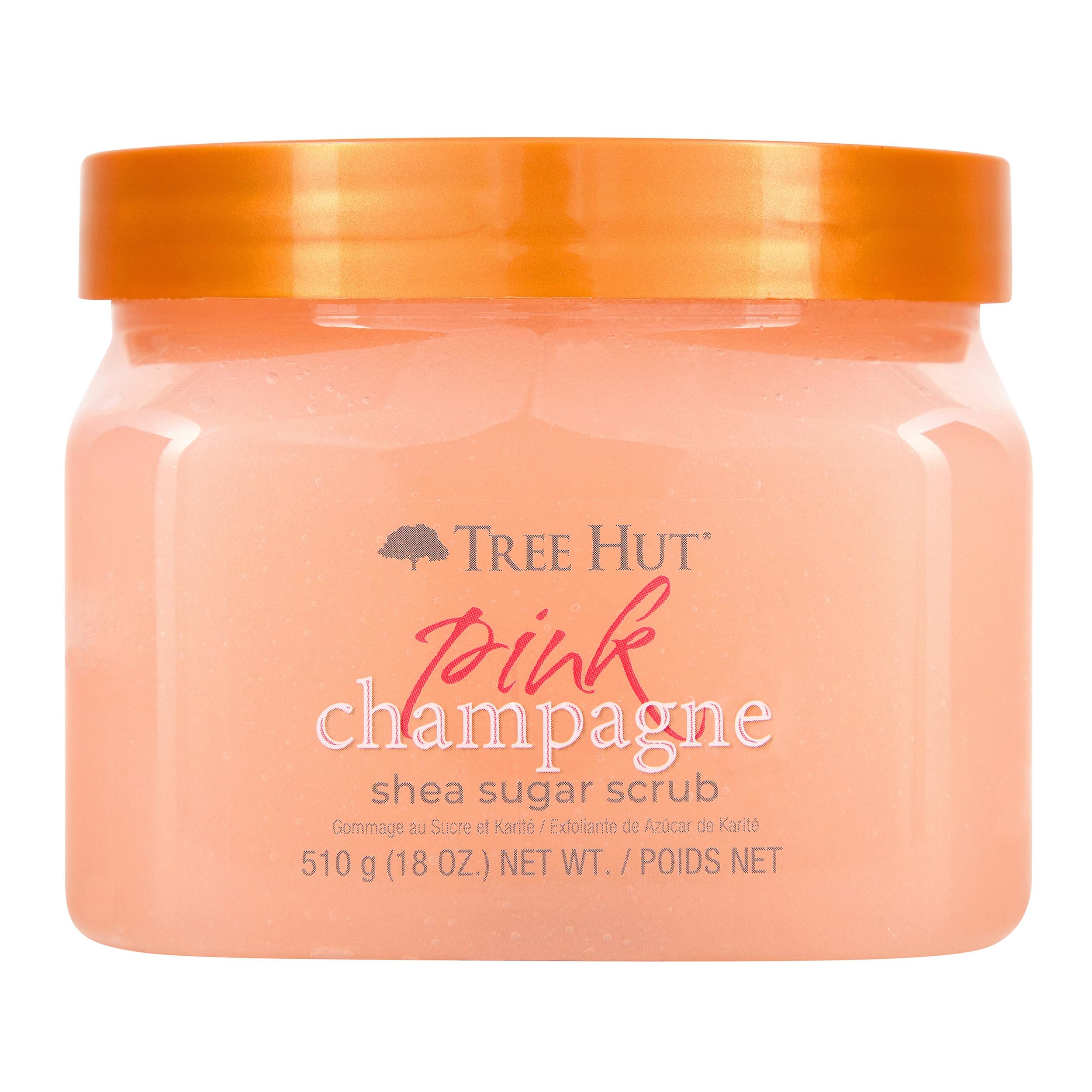 Tree Hut Pink Hibiscus Body Scrub, Exfoliating & Hydrating Sugar Scrub with Shea Butter & Essential Oils, Smooth Skin, Body Exfoliator For All Skin Types, Self Care Gifts for Women, Vegan, 18 Oz