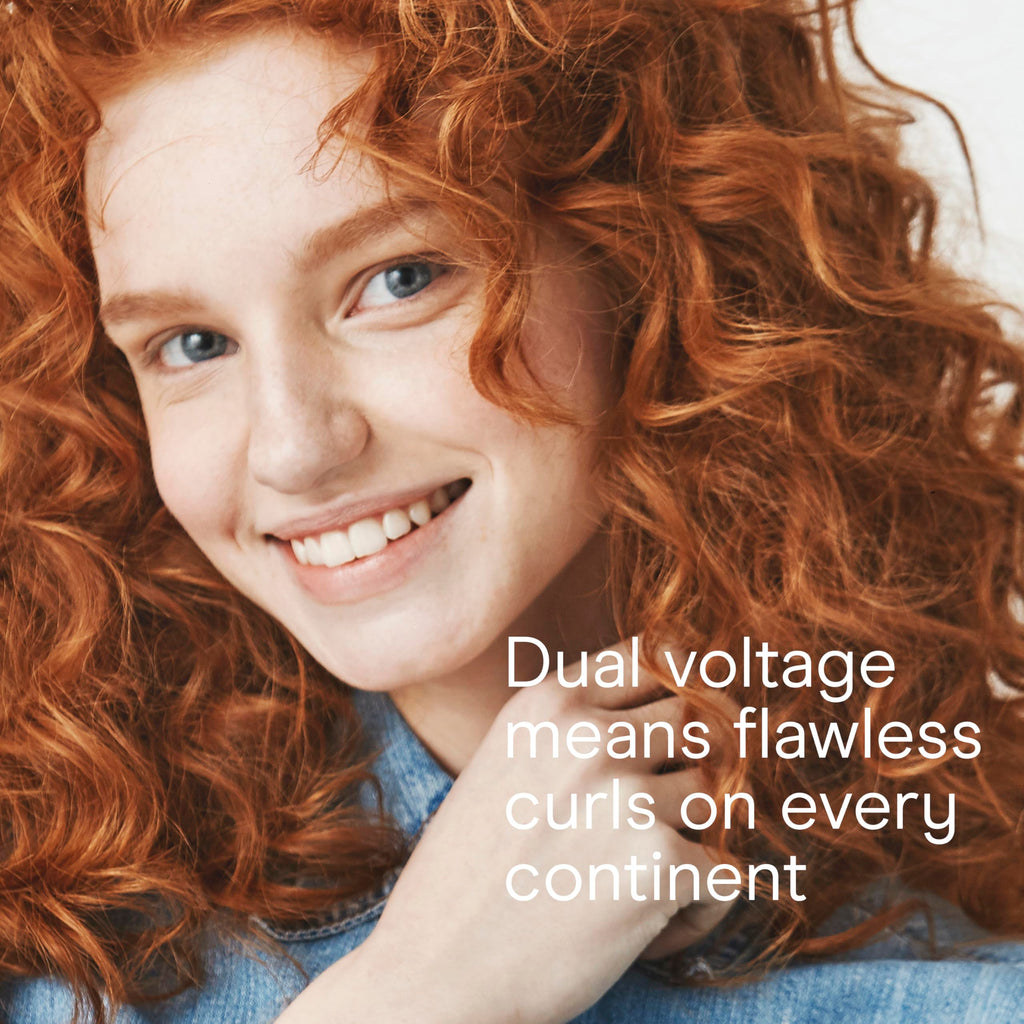 Conair Double Ceramic 1-Inch Curling Iron, 1-Inch Barrel Creates Classic Curls, Hair Curler for Use on Short, Medium, & Long Hair, White/Rose Gold