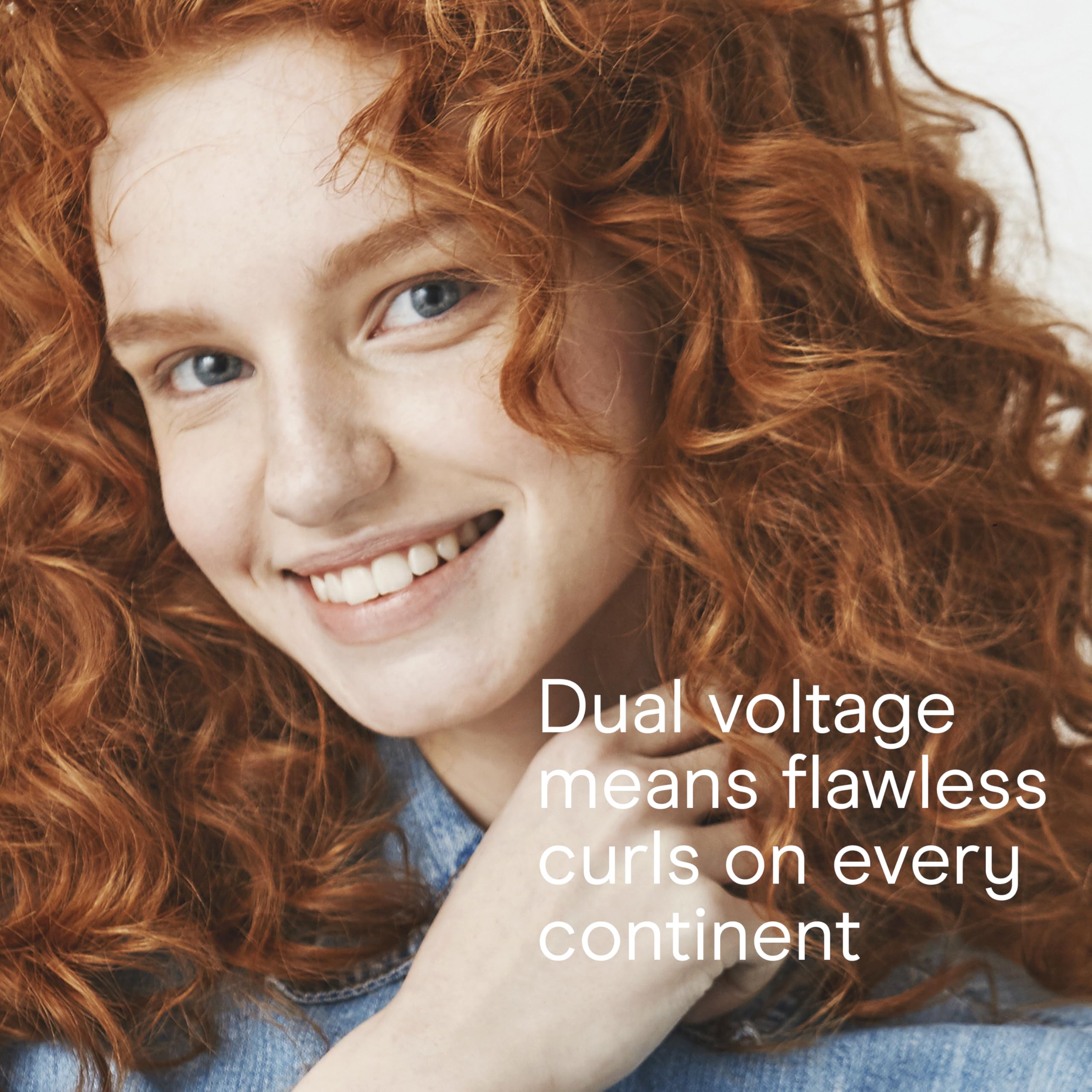 Conair Double Ceramic 1-Inch Curling Iron, 1-Inch Barrel Creates Classic Curls, Hair Curler for Use on Short, Medium, & Long Hair, White/Rose Gold